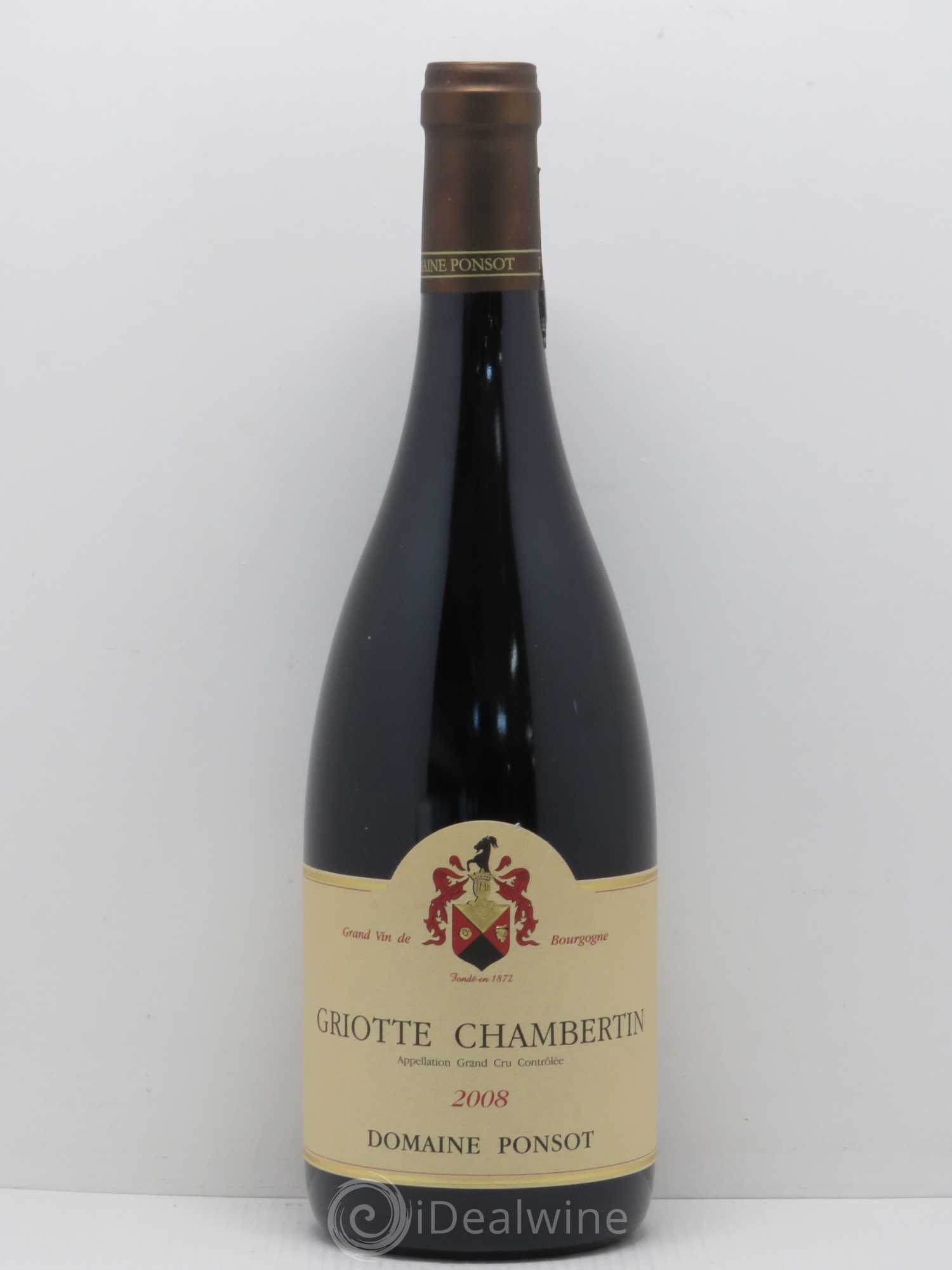 Griotte-Chambertin Grand Cru Ponsot (Domaine) 2008 - Lot de 1 bouteille - 0
