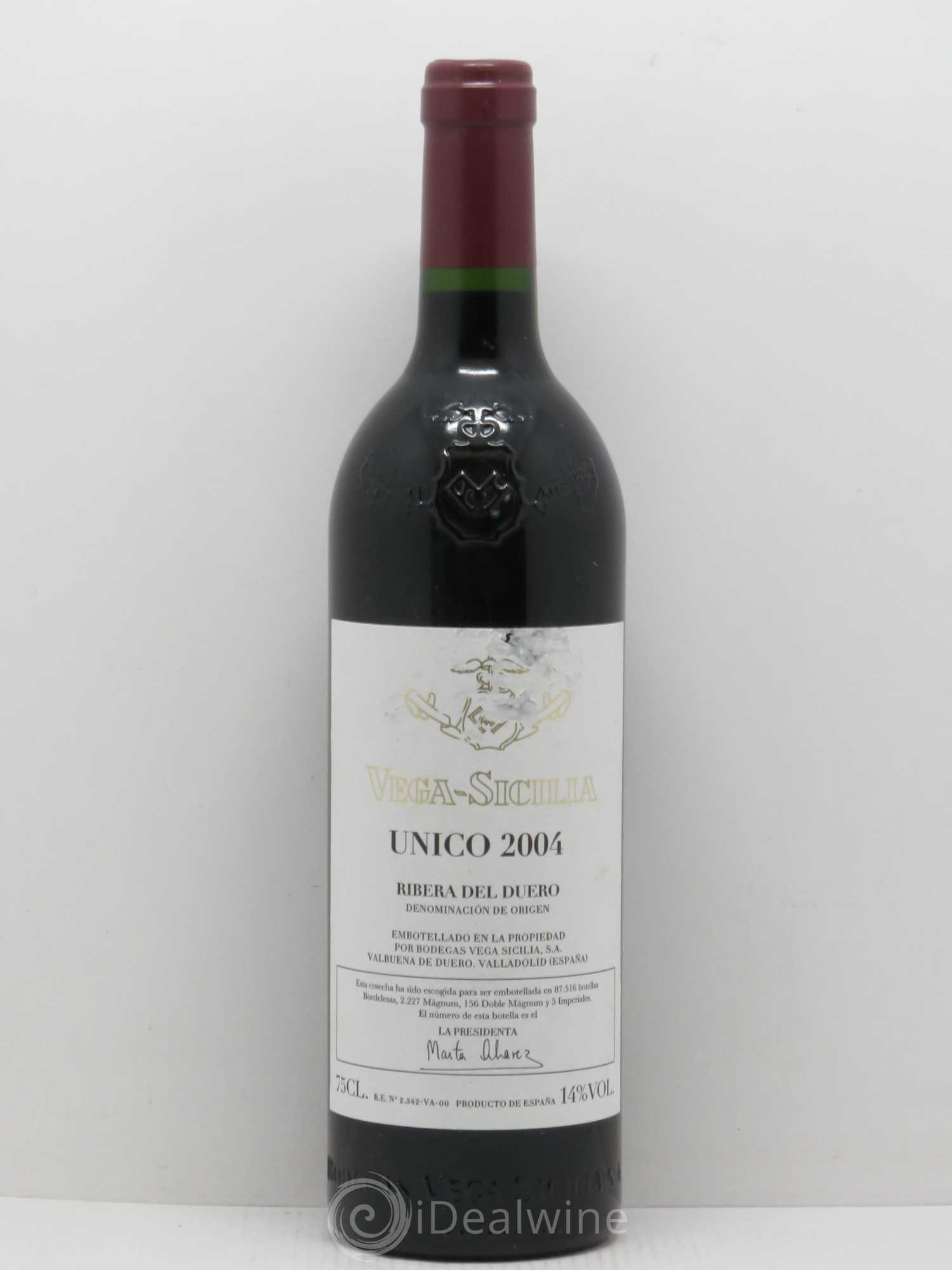 Ribera Del Duero DO Vega Sicilia Unico Famille Alvarez 2004 - Lot de 1 bouteille - 0