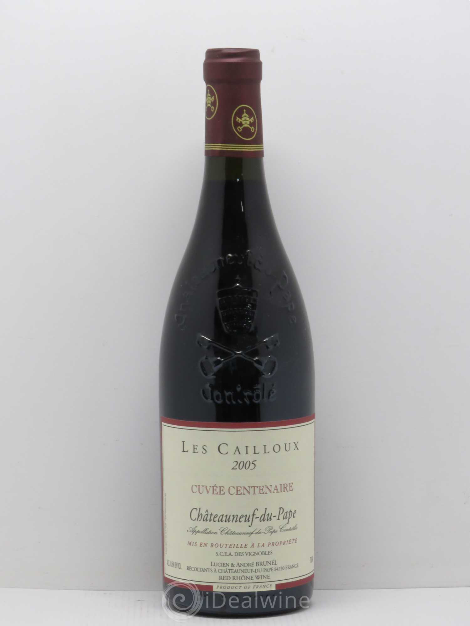 Châteauneuf-du-Pape Les Cailloux Cuvée Centenaire André Brunel 2005 - Lot de 1 bouteille - 0
