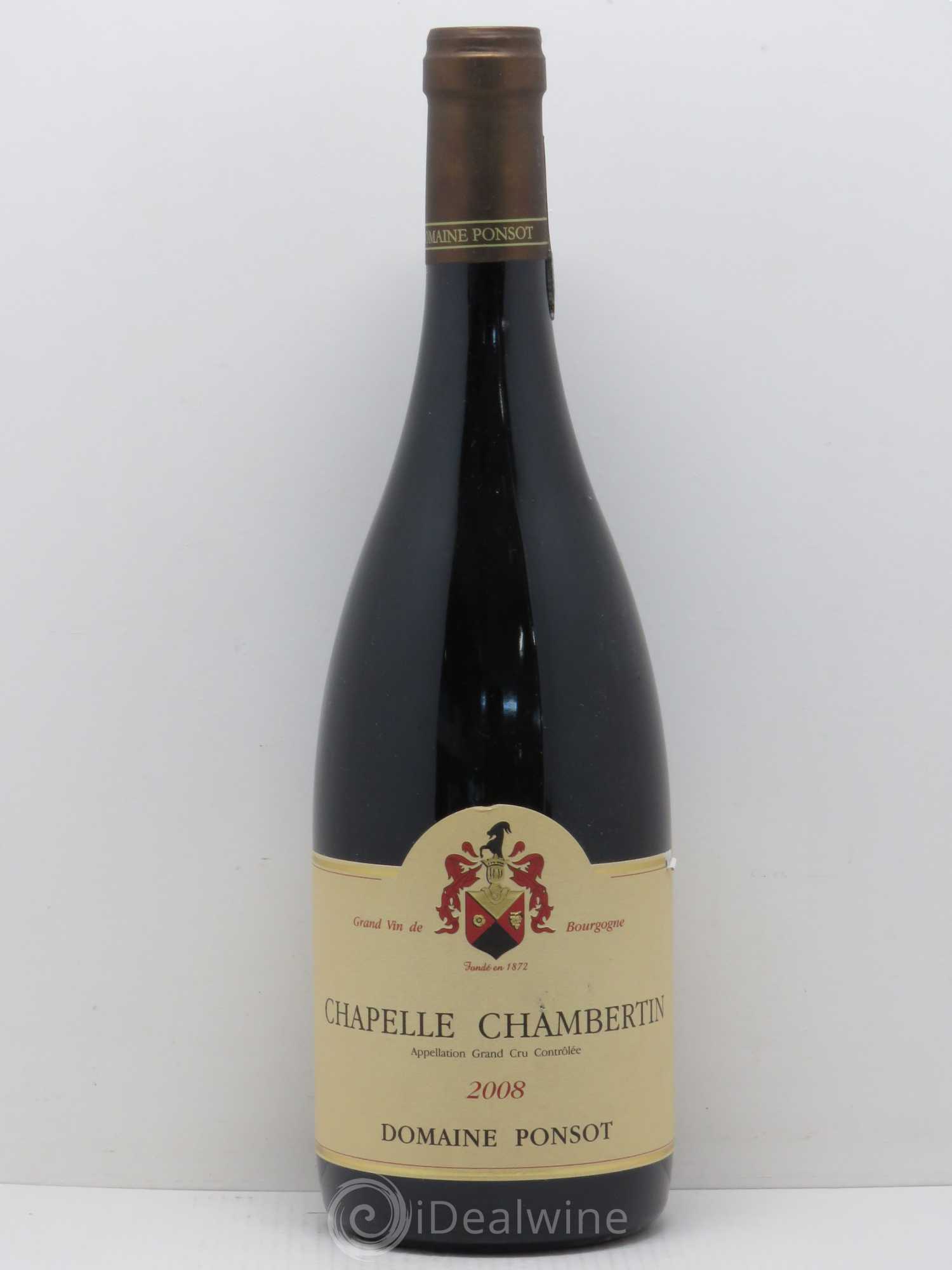 Chapelle-Chambertin Grand Cru Ponsot (Domaine) 2008 - Lot de 1 bouteille - 0