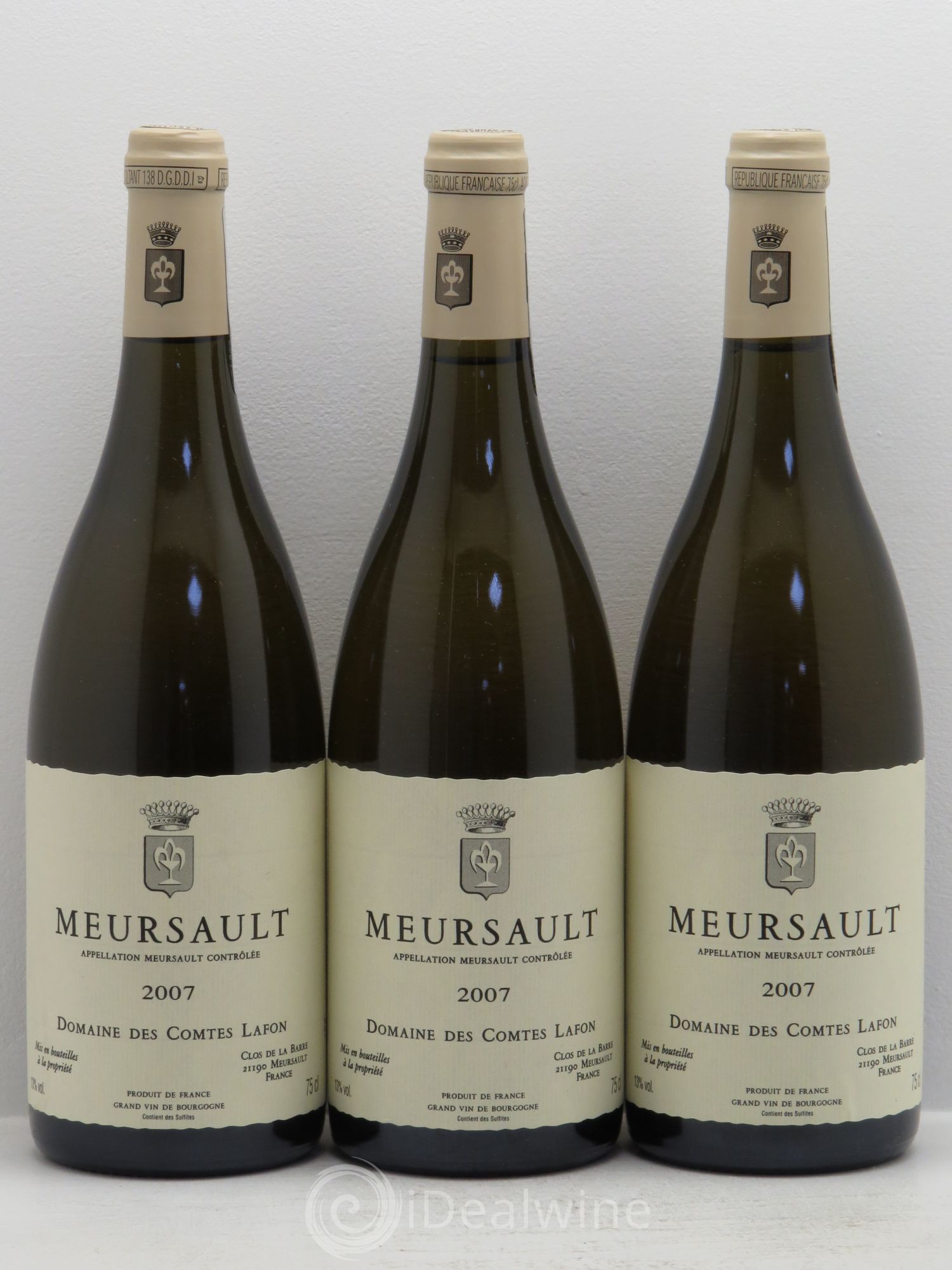 Meursault Comtes Lafon (Domaine des) 2007 - Lot de 3 bouteilles - 0