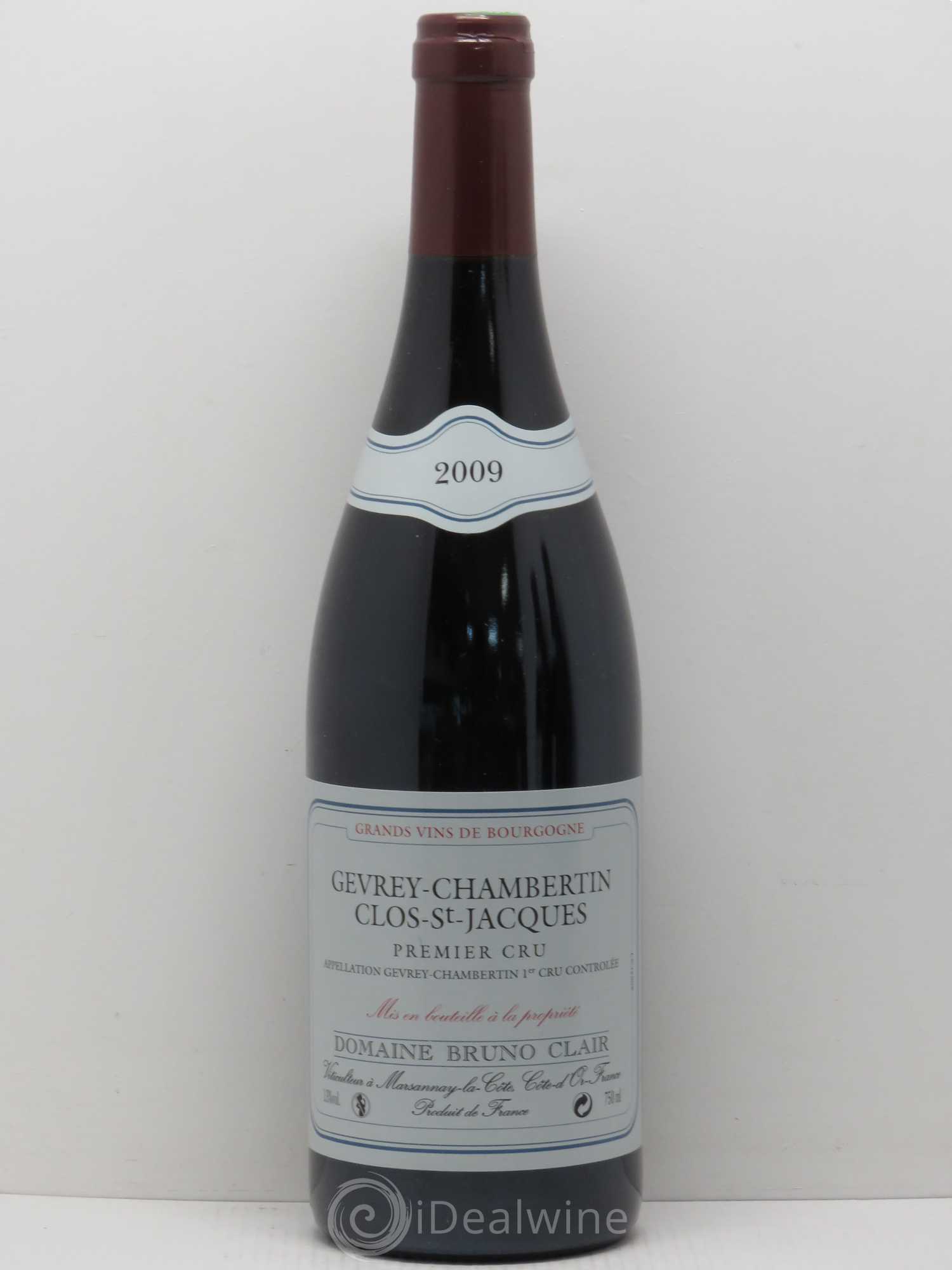 Gevrey-Chambertin 1er Cru Clos Saint-Jacques Bruno Clair (Domaine) 2009 - Lot de 1 bouteille - 0