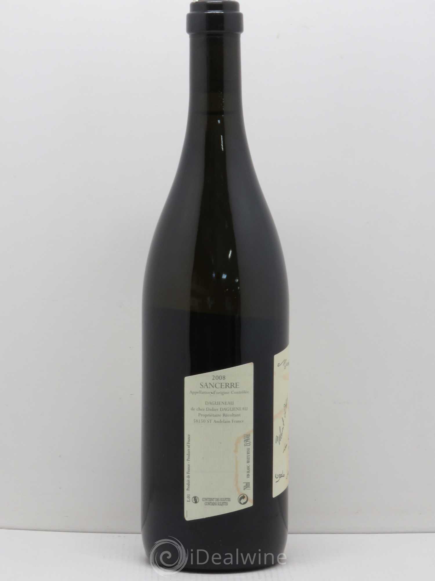 Sancerre Le Mont Damné Chavignol Dagueneau (Domaine Didier - Louis-Benjamin) 2008 - Lot de 1 bouteille - 1