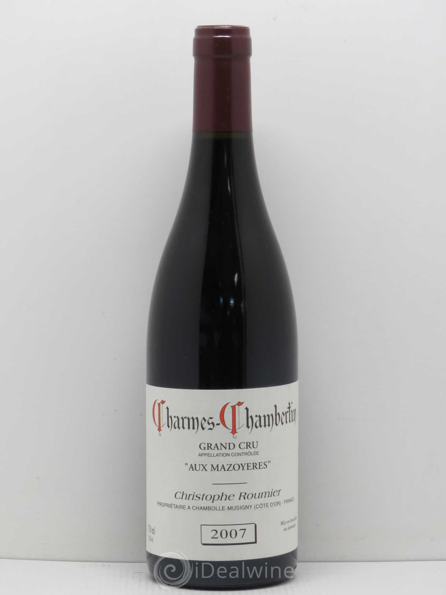 Charmes-Chambertin Grand Cru Mazoyeres Roumier 2007 - Lot de 1 bouteille - 0