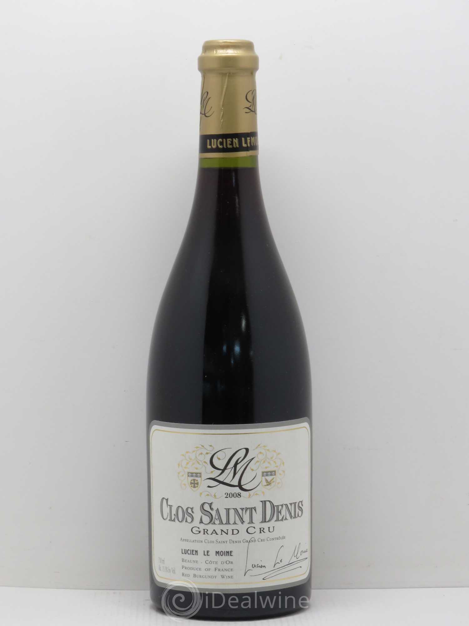 Clos Saint-Denis Grand Cru Lucien Le Moine 2008 - Lot de 1 bouteille - 0