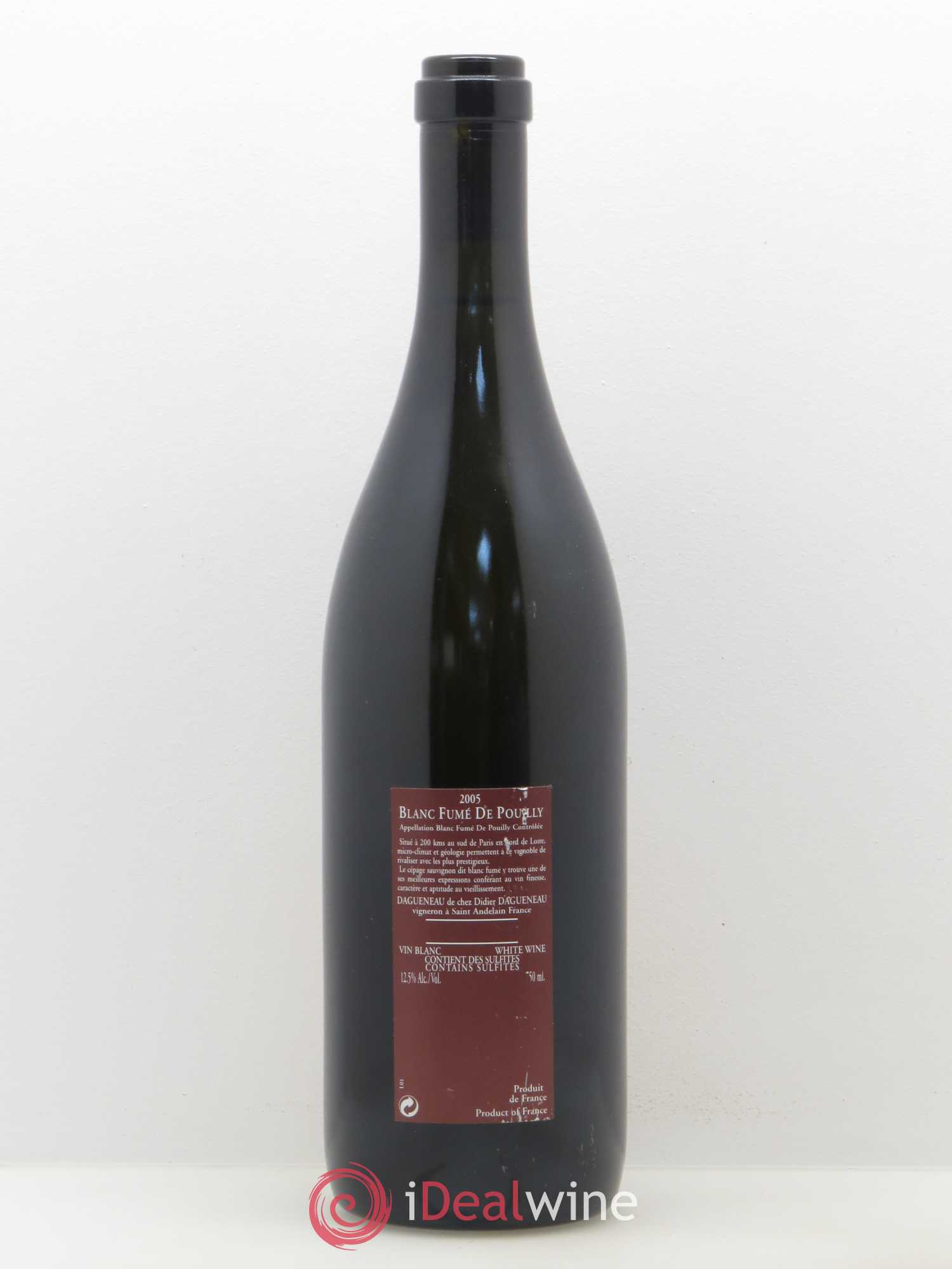 Vin de France (anciennement Pouilly-Fumé) Pur Sang Dagueneau (Domaine Didier - Louis-Benjamin) 2005 - Lot de 1 bouteille - 1