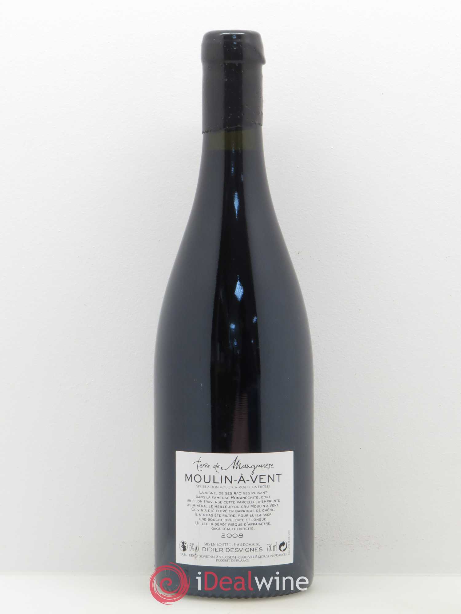 Moulin-à-Vent Terre de Manganèse Didier Desvignes 2008 - Posten von 1 Flasche - 1