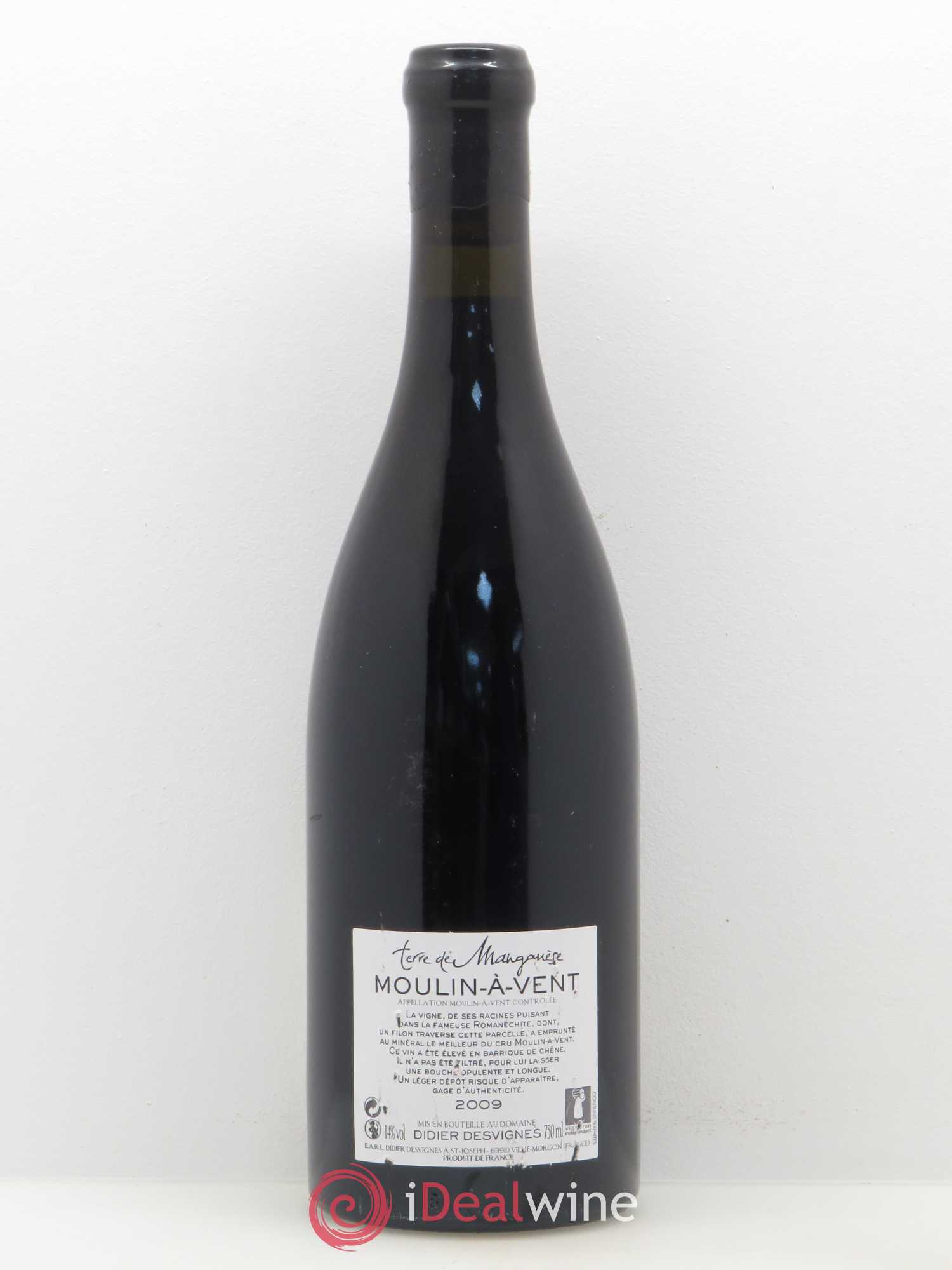 Moulin-à-Vent Terre de Manganèse Didier Desvignes 2009 - Posten von 1 Flasche - 1