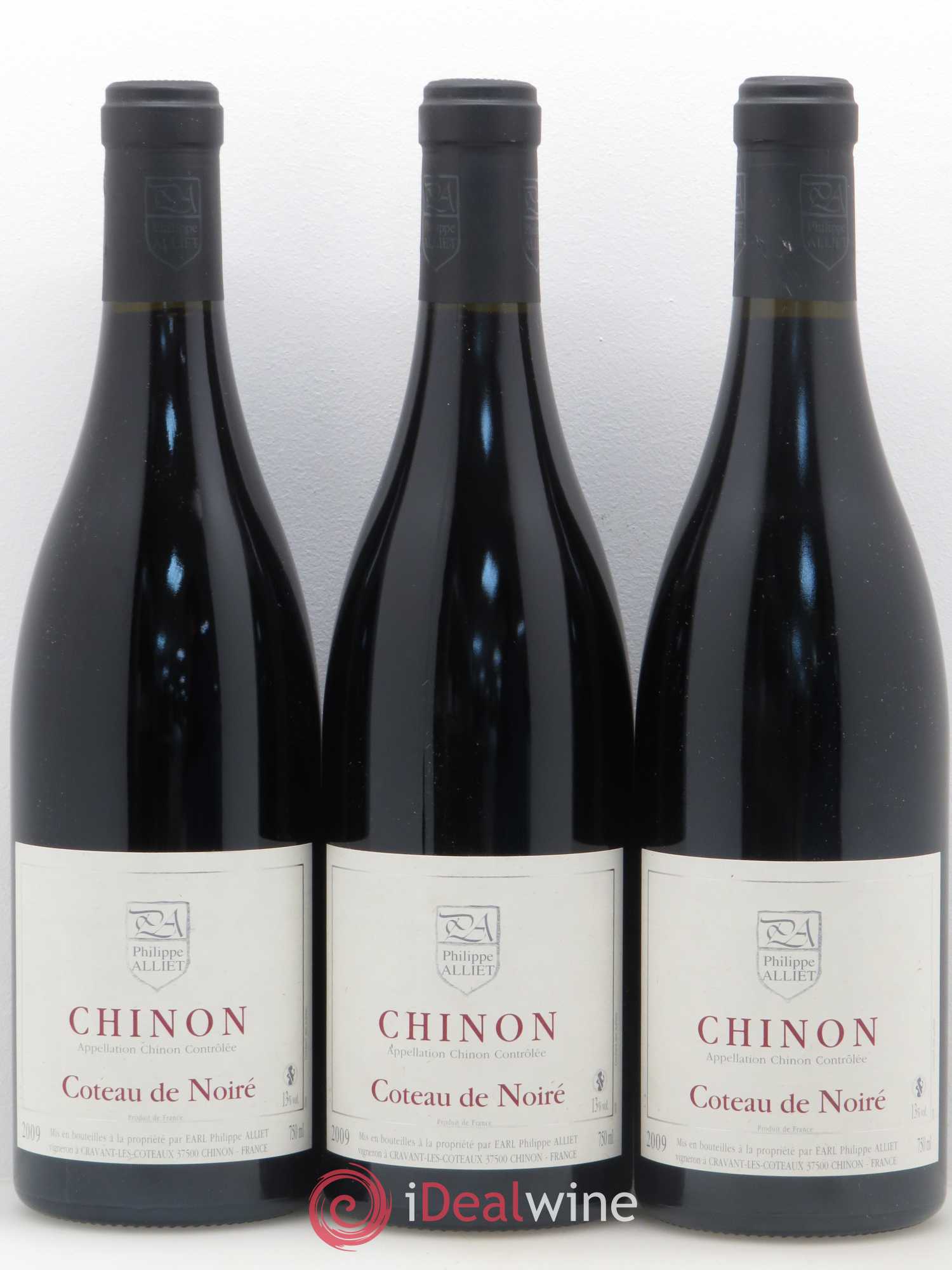 Chinon Coteau de Noiré Philippe Alliet 2009 - Lot de 3 bouteilles - 0
