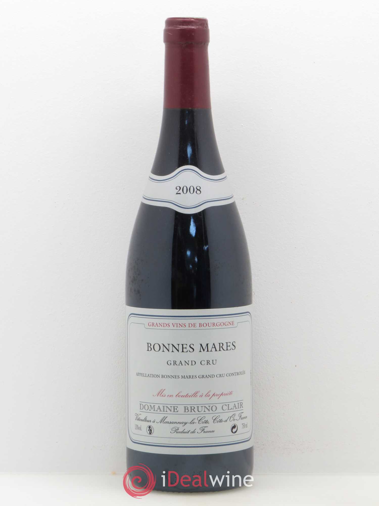Bonnes-Mares Grand Cru Bruno Clair (Domaine) 2008 - Lot de 1 bouteille - 0