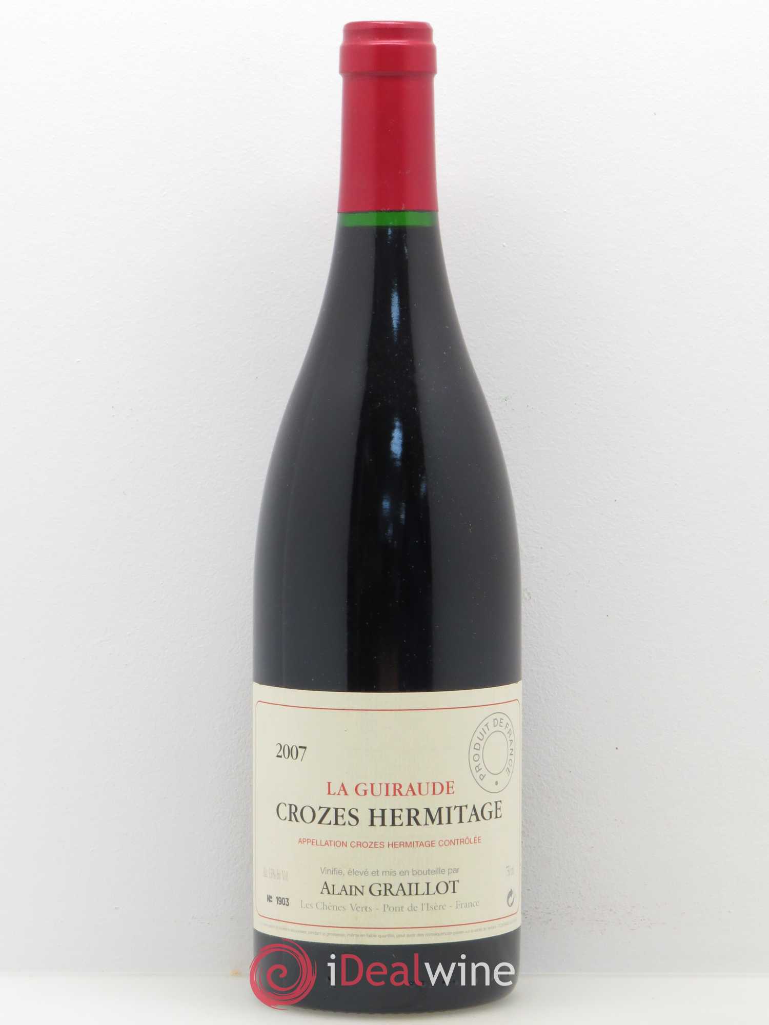 Crozes-Hermitage La Guiraude Domaine Graillot 2007 - Lot de 1 bouteille - 0