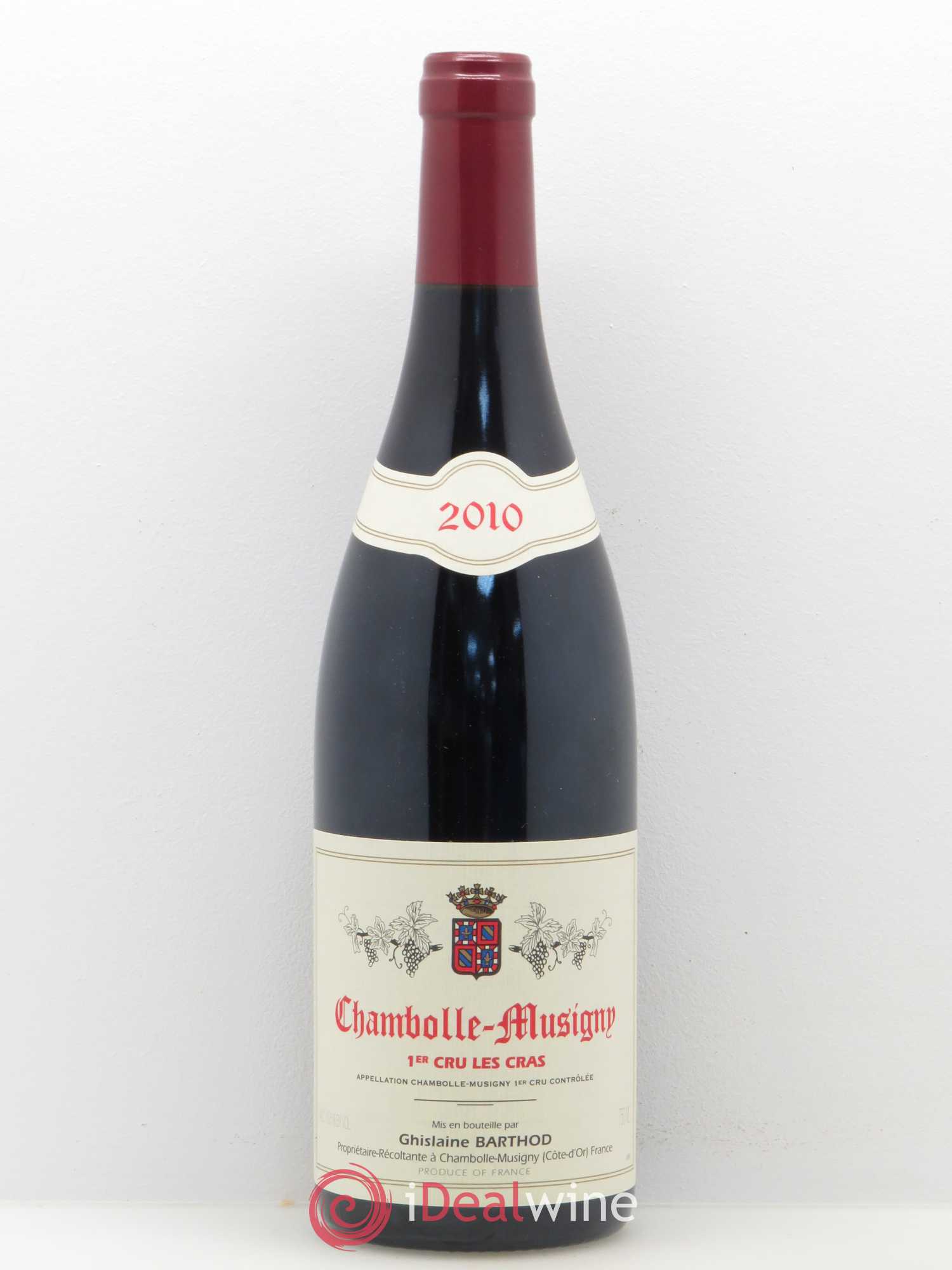 Chambolle-Musigny 1er Cru Les Cras Ghislaine Barthod 2010 - Lot de 1 bouteille - 0