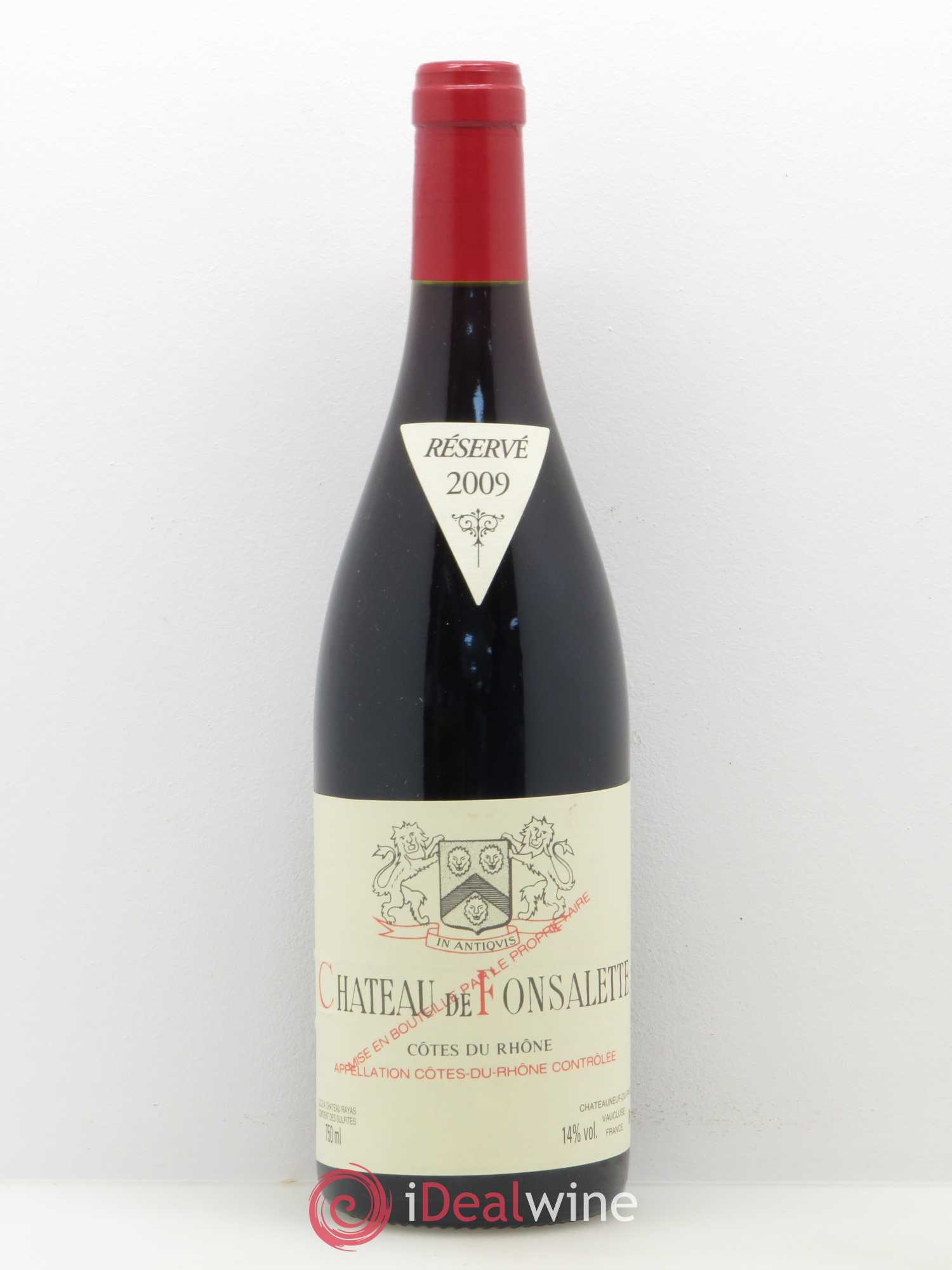 Côtes-du-Rhône Château de Fonsalette Emmanuel Reynaud 2009 - Lot de 1 bouteille - 0
