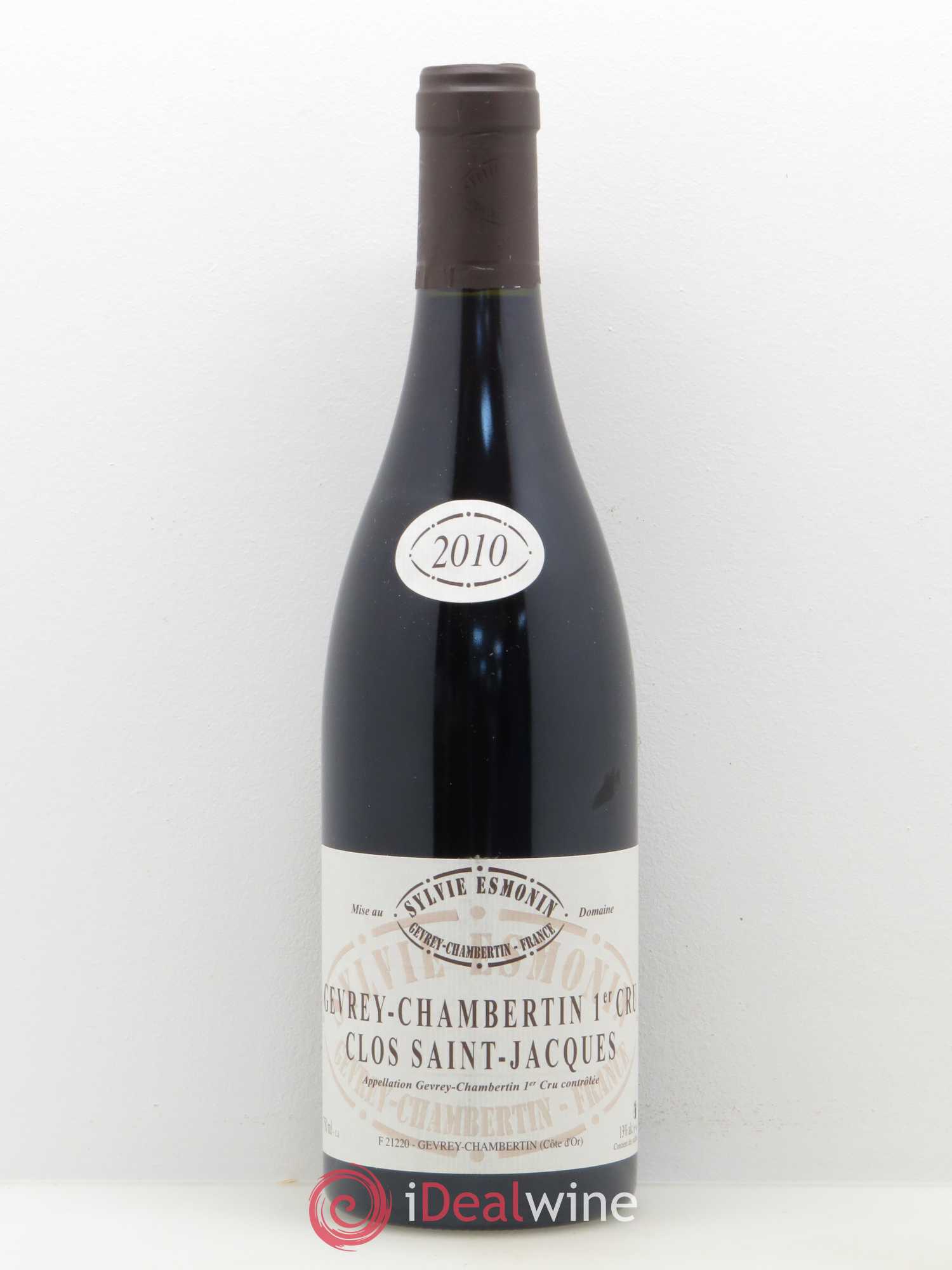 Gevrey-Chambertin 1er Cru Clos Saint Jacques Sylvie Esmonin 2010 - Lot de 1 bouteille - 0