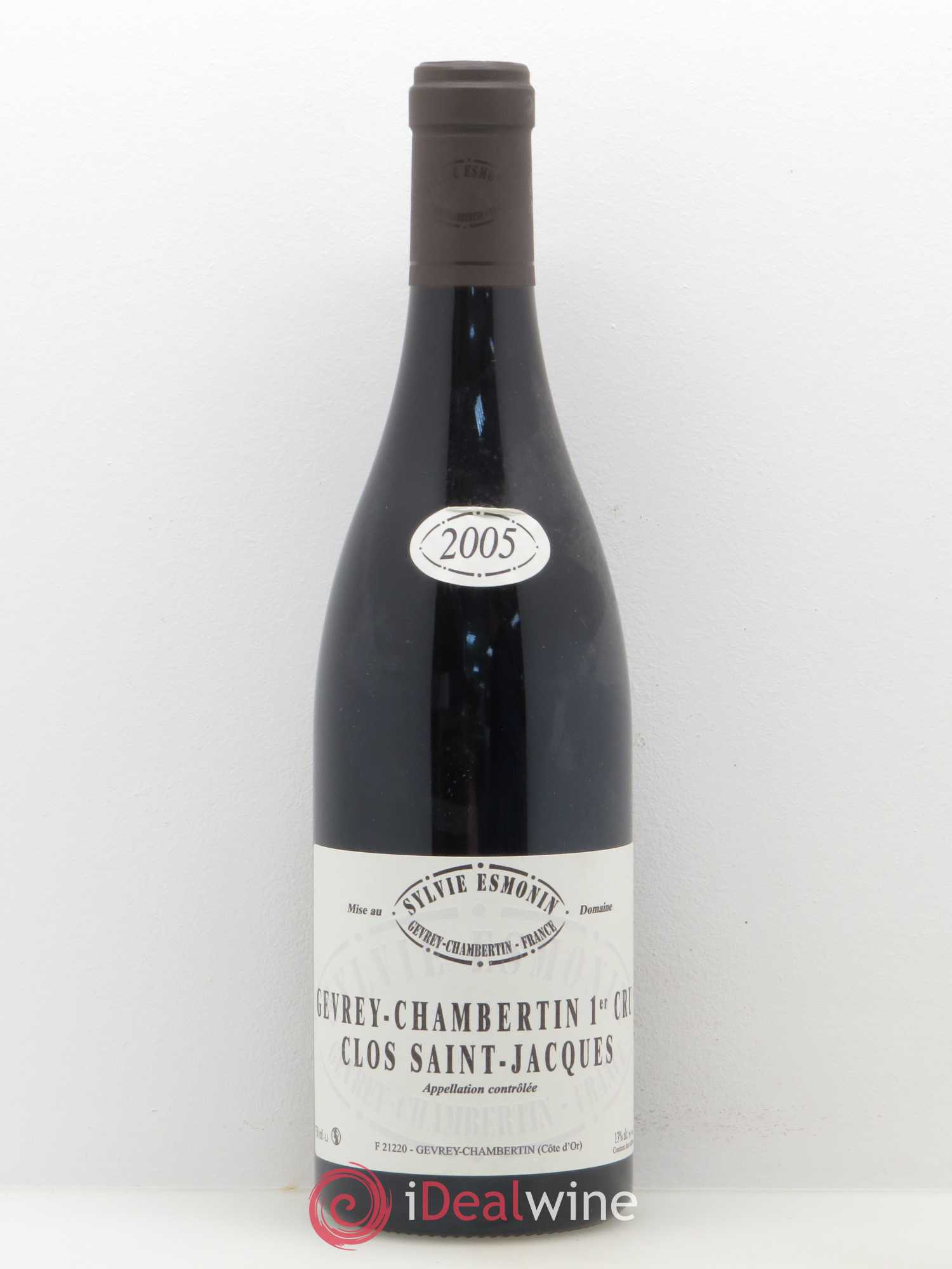 Gevrey-Chambertin 1er Cru Clos Saint Jacques Sylvie Esmonin 2005 - Lot de 1 bouteille - 0