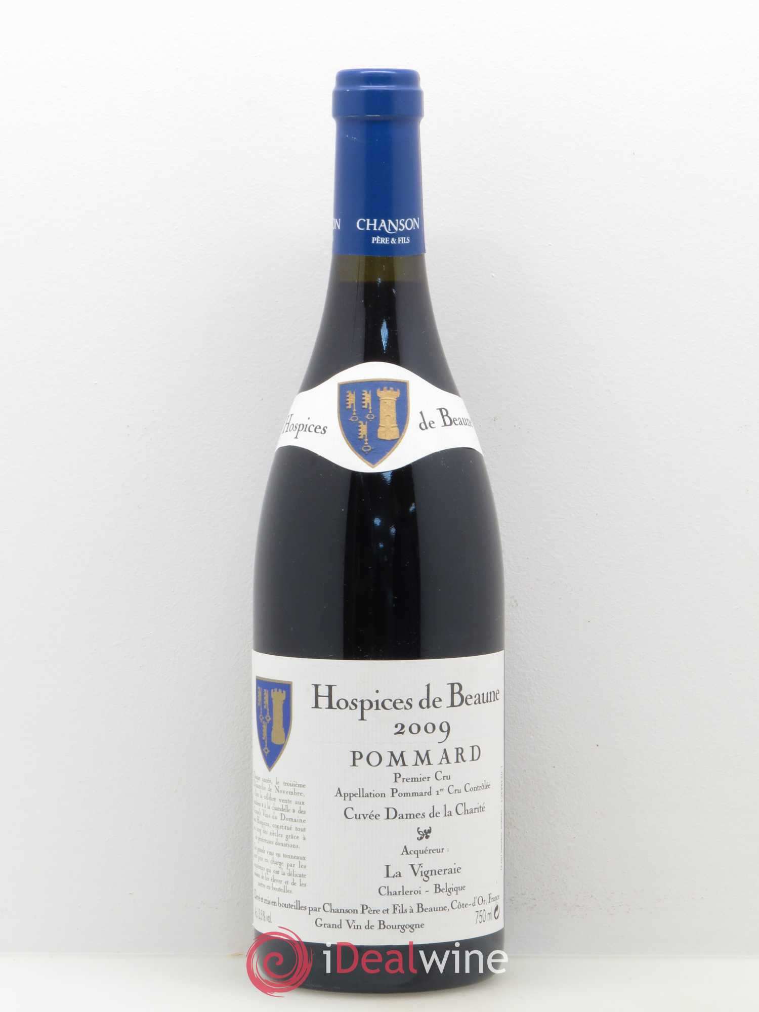 Pommard 1er Cru Cuvée des Dames de la Charité Chanson Hospices de Beaune 2009 - Posten von 1 Flasche - 0