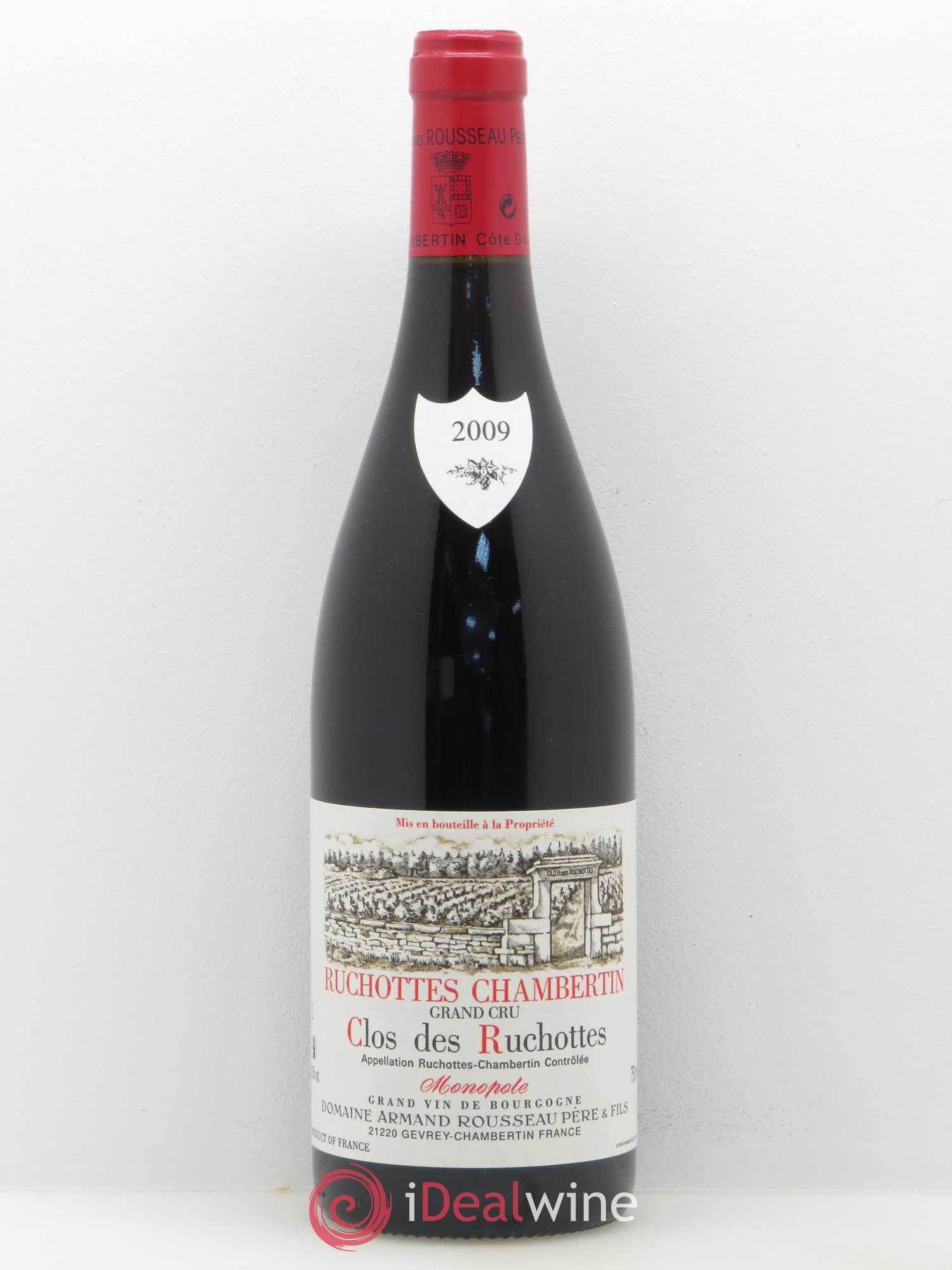 Ruchottes-Chambertin Grand Cru Clos des Ruchottes Armand Rousseau (Domaine) 2009 - Posten von 1 Flasche - 0