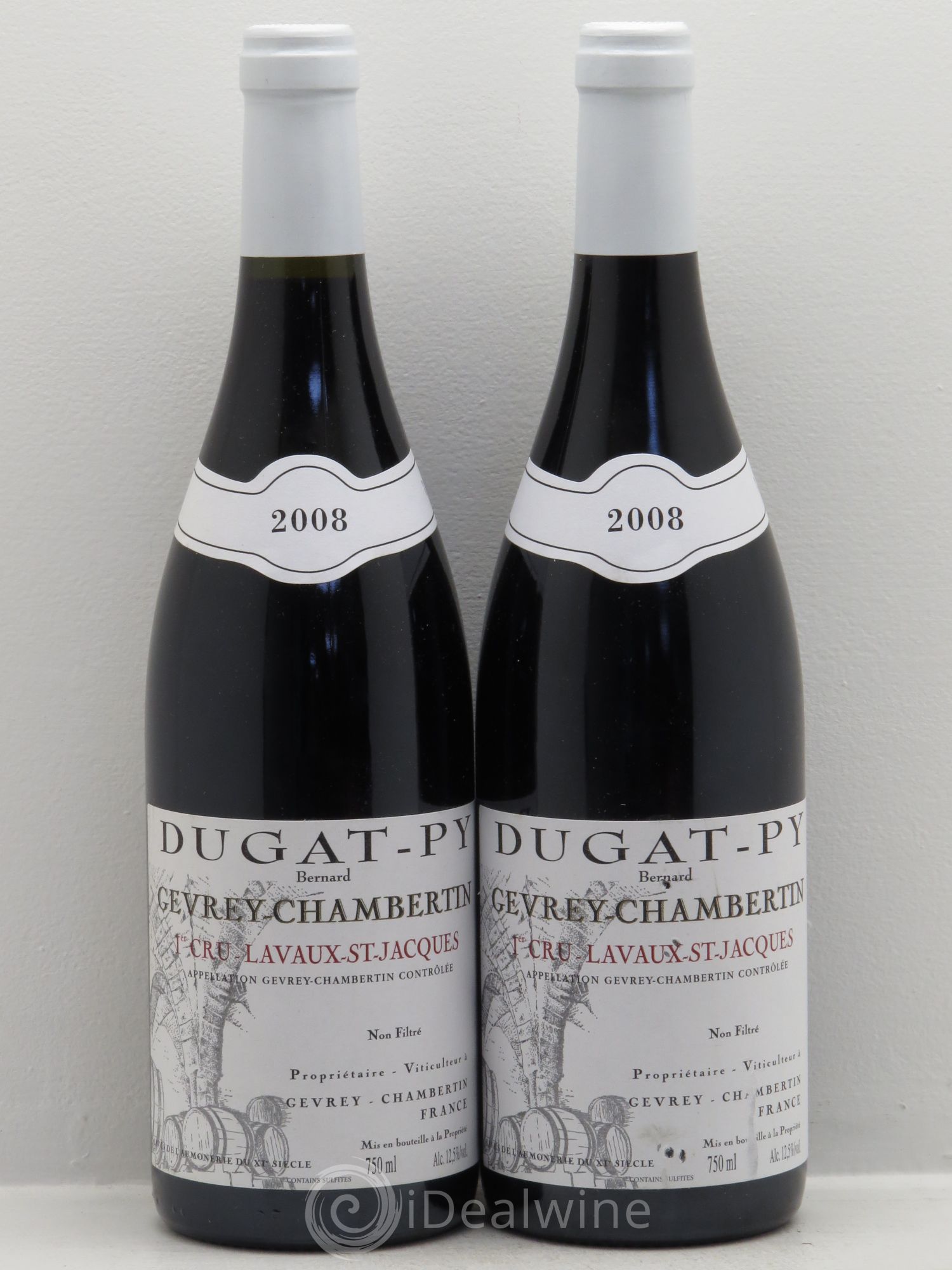 Gevrey-Chambertin 1er Cru Lavaux Saint Jacques Dugat-Py 2008 - Lot de 2 bouteilles - 0