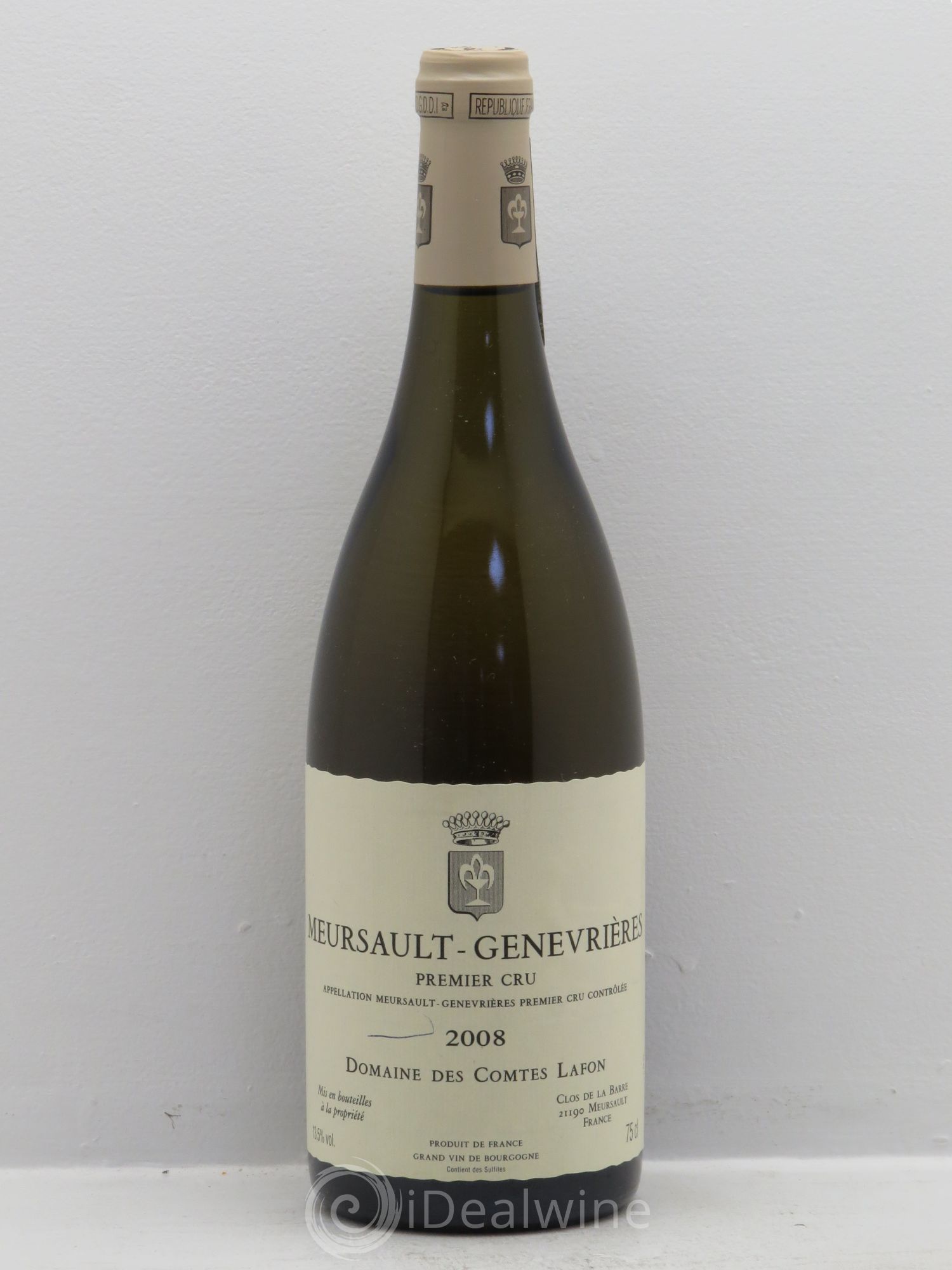 Meursault 1er Cru Genevrières Comtes Lafon (Domaine des) 2008 - Lot de 1 bouteille - 0