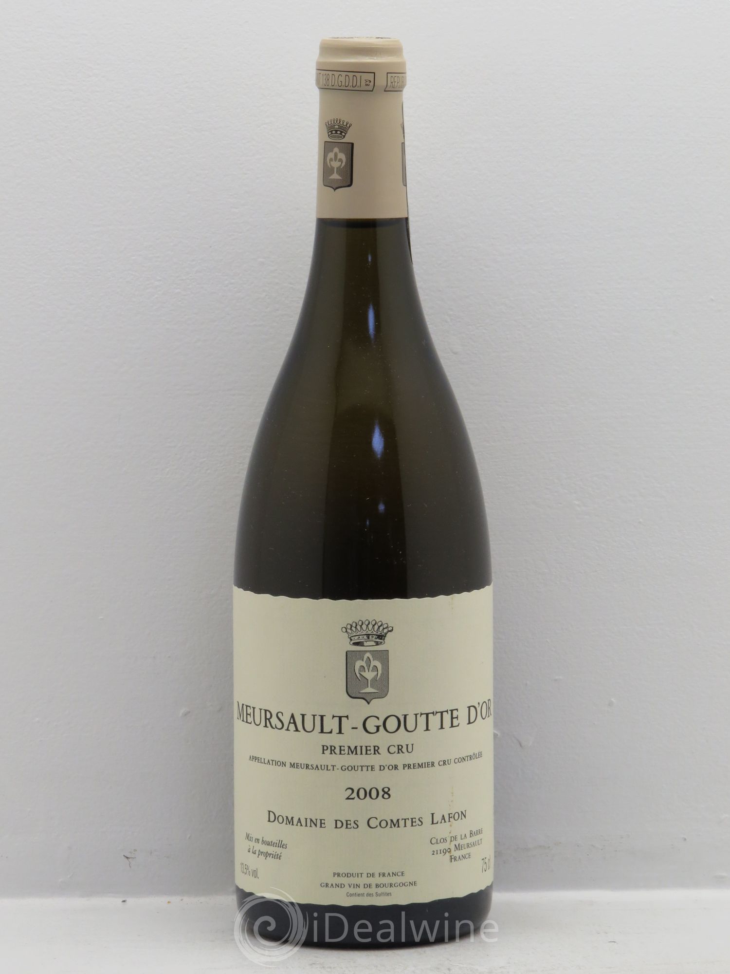 Meursault 1er Cru Goutte d'Or Comtes Lafon (Domaine des) (sans prix de réserve) 2008 - Lot de 1 bouteille - 0