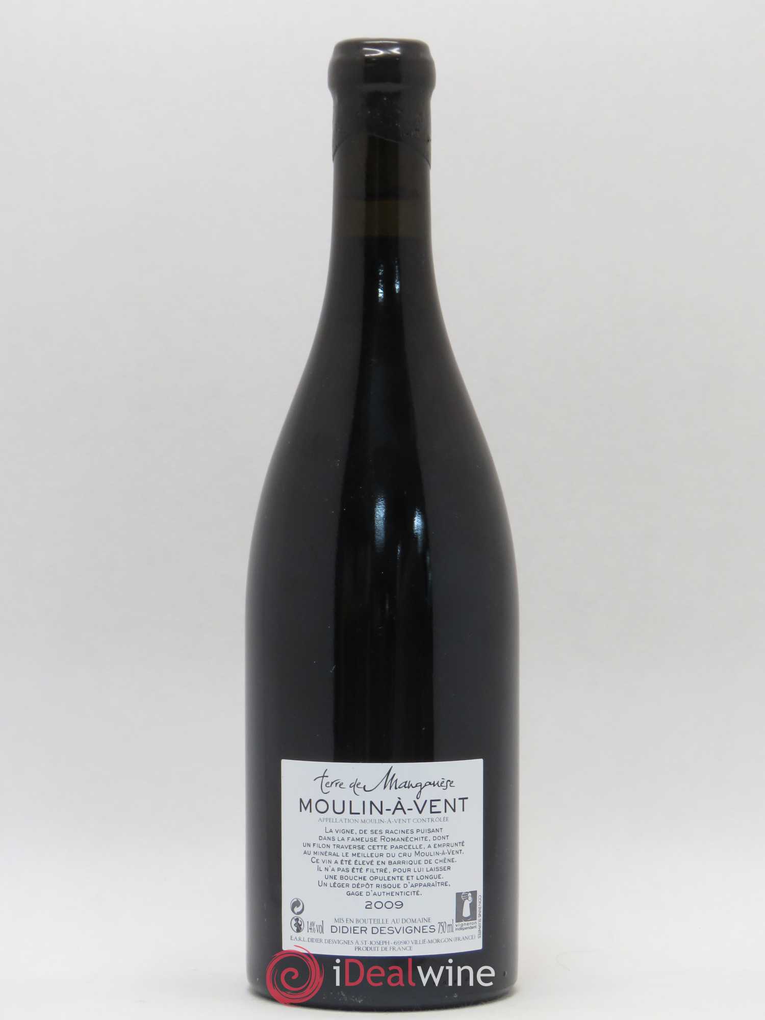 Moulin-à-Vent Terre de Manganese Didier Desvignes 2009 - Posten von 1 Flasche - 1