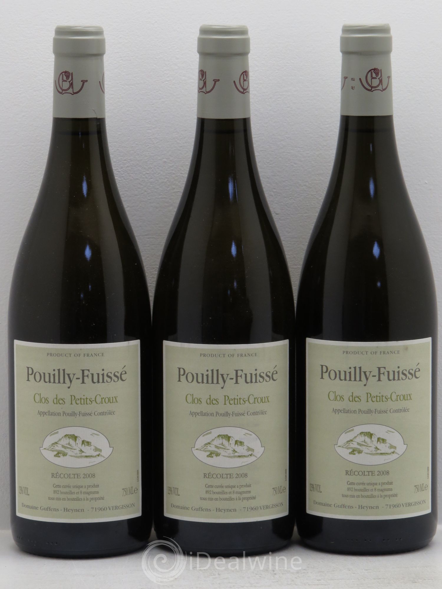 Pouilly-Fuissé Clos des Petits Croux 2008 - Posten von 3 Flaschen - 0