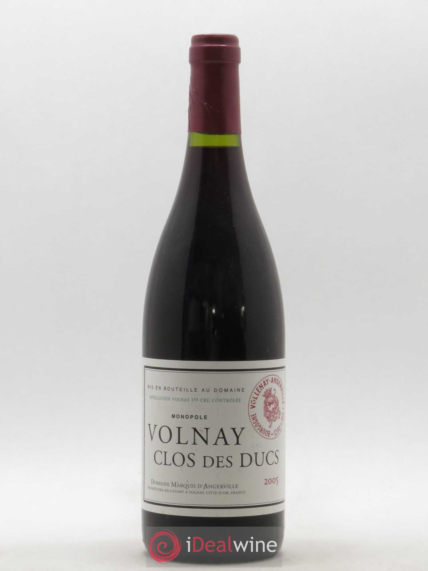 Volnay 1er Cru Clos des Ducs Marquis d'Angerville (Domaine) 2005 - Lot de 1 bouteille - 0