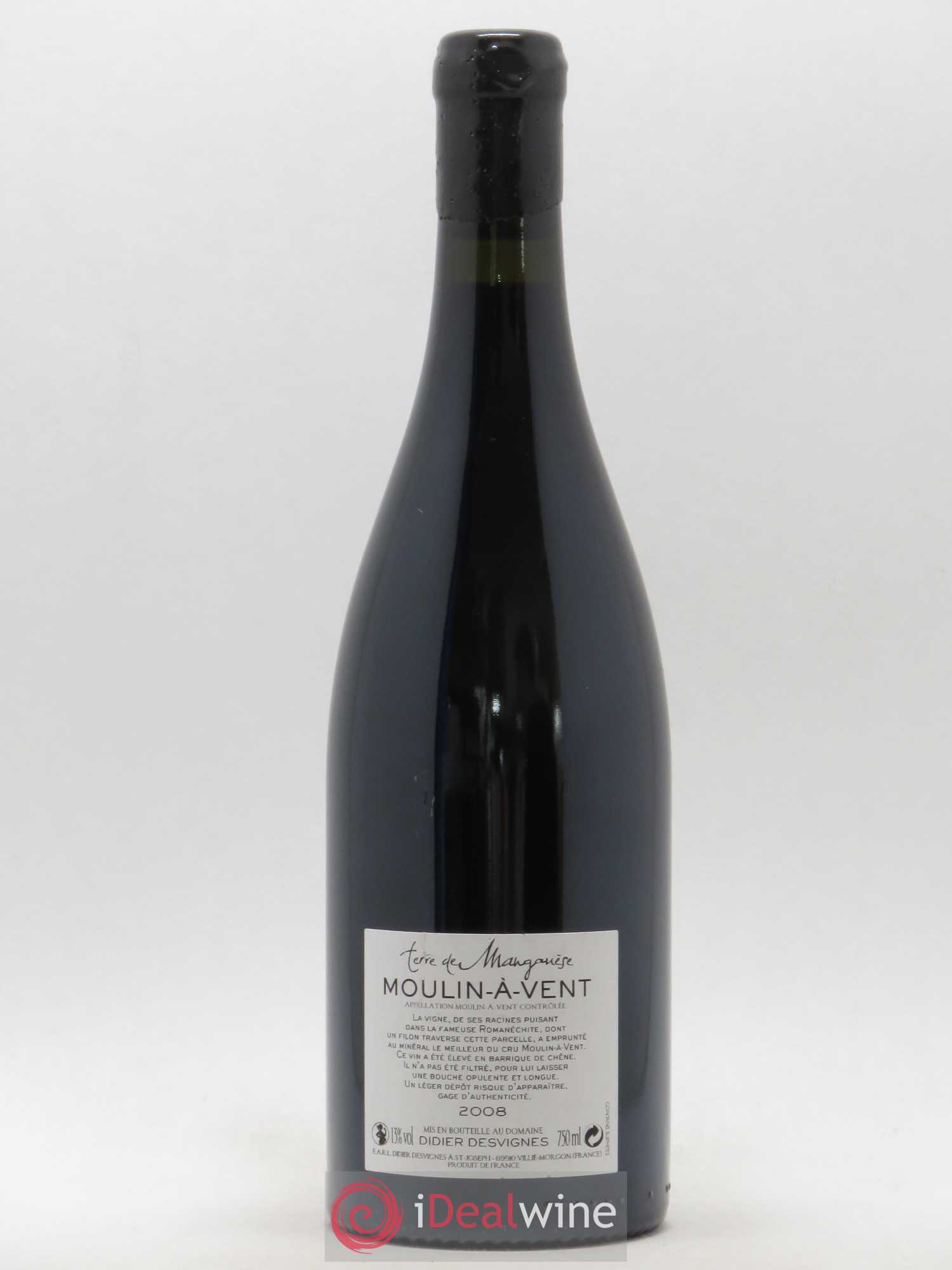 Moulin-à-Vent Terre de Manganèse Didier Desvignes 2008 - Posten von 1 Flasche - 1