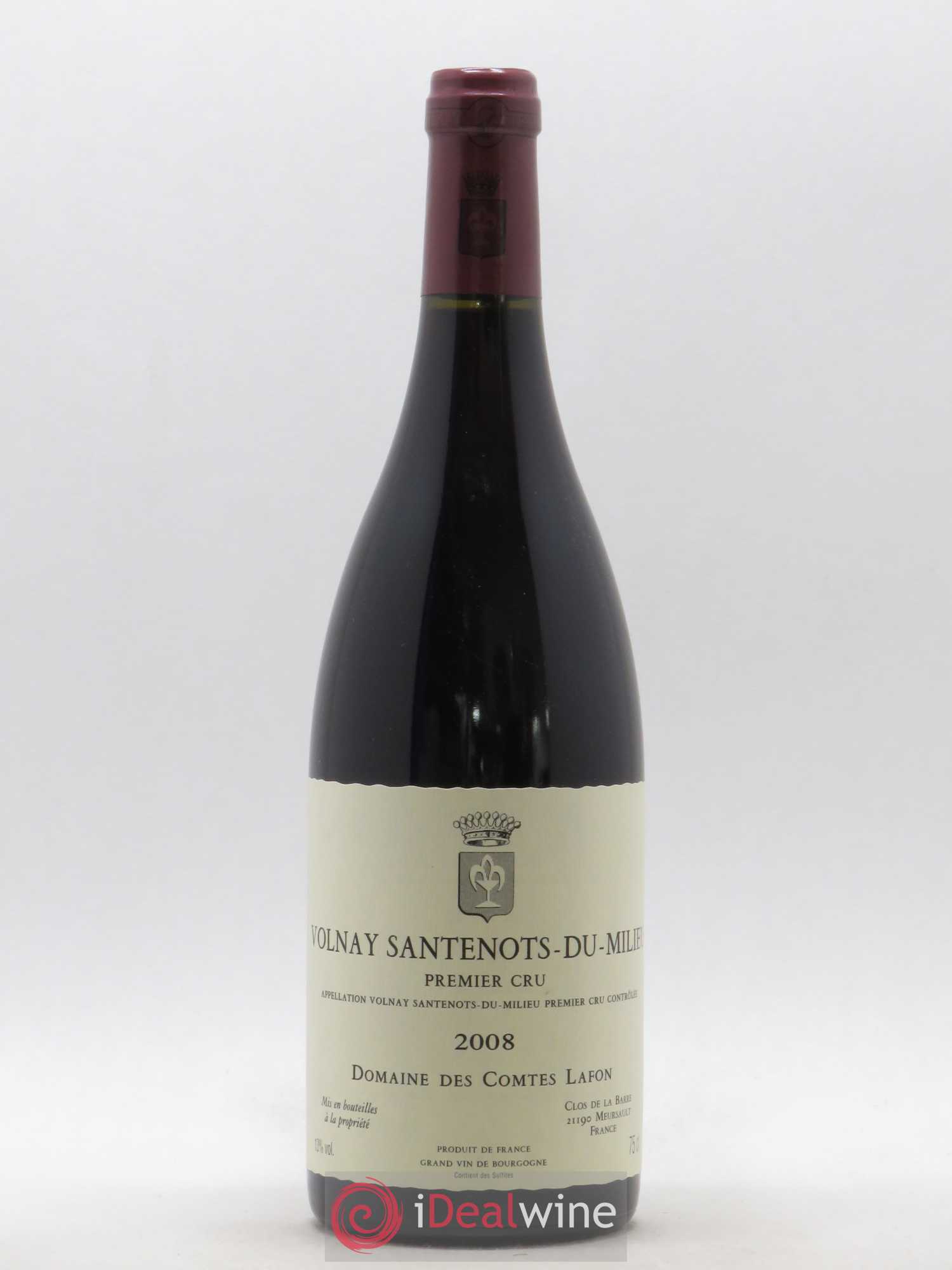 Volnay 1er Cru Santenots du Milieu Comtes Lafon (Domaine des) 2008 - Lot de 1 bouteille - 0