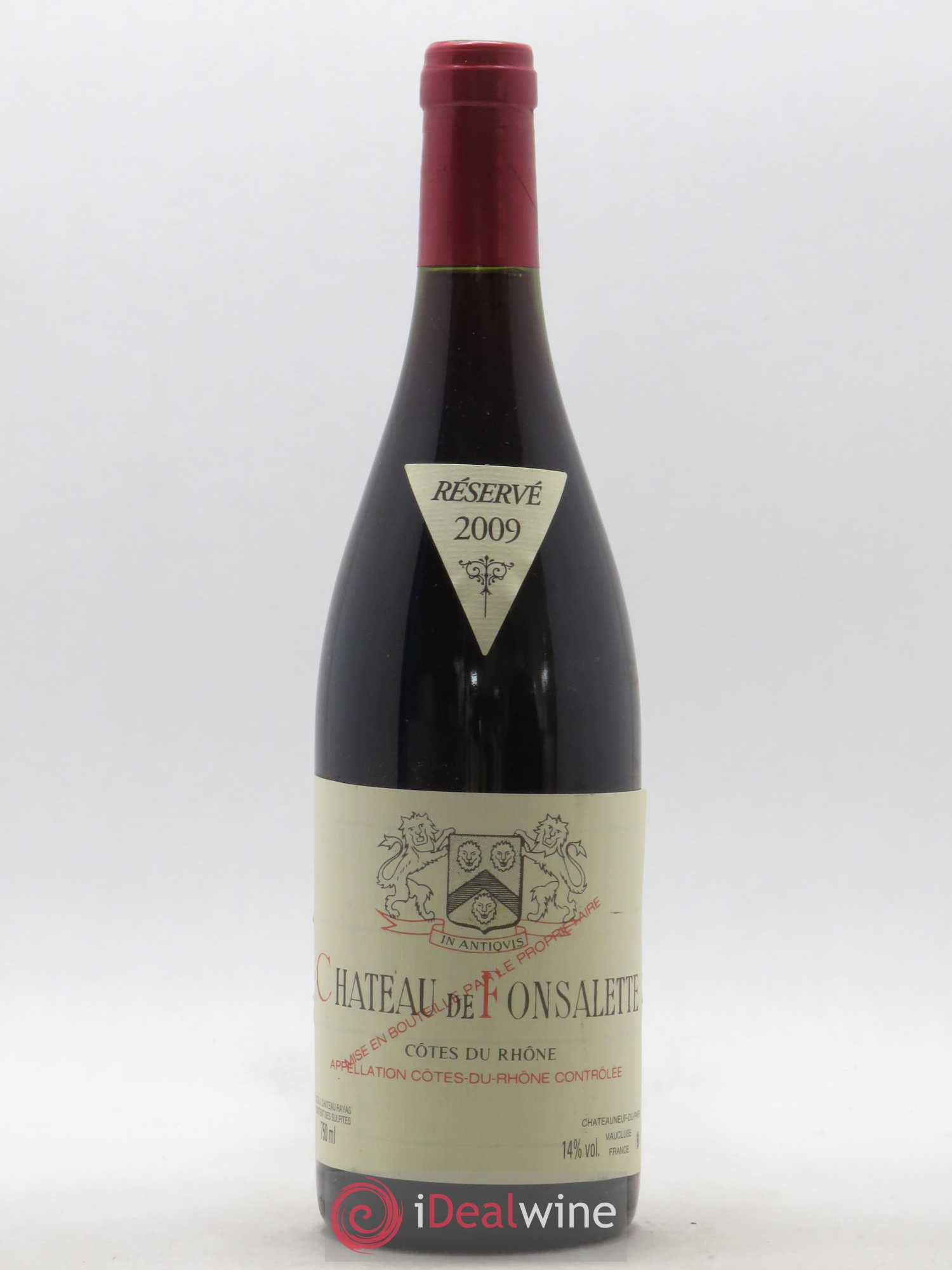 Côtes-du-Rhône Château de Fonsalette Emmanuel Reynaud 2009 - Lot de 1 bouteille - 0