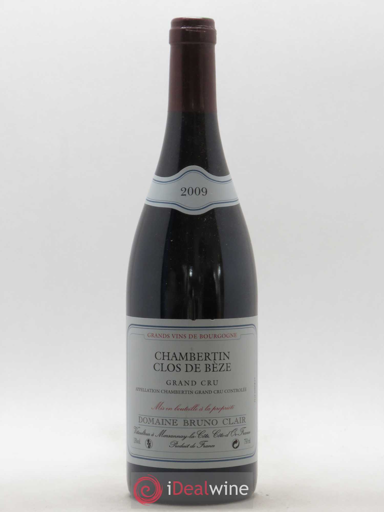 Chambertin Clos de Bèze Grand Cru Bruno Clair (Domaine) 2009 - Lot de 1 bouteille - 0