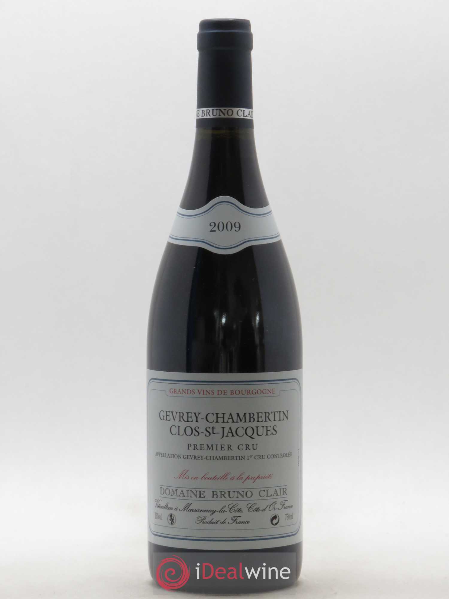 Gevrey-Chambertin 1er Cru Clos Saint-Jacques Bruno Clair (Domaine) 2009 - Lot de 1 bouteille - 0
