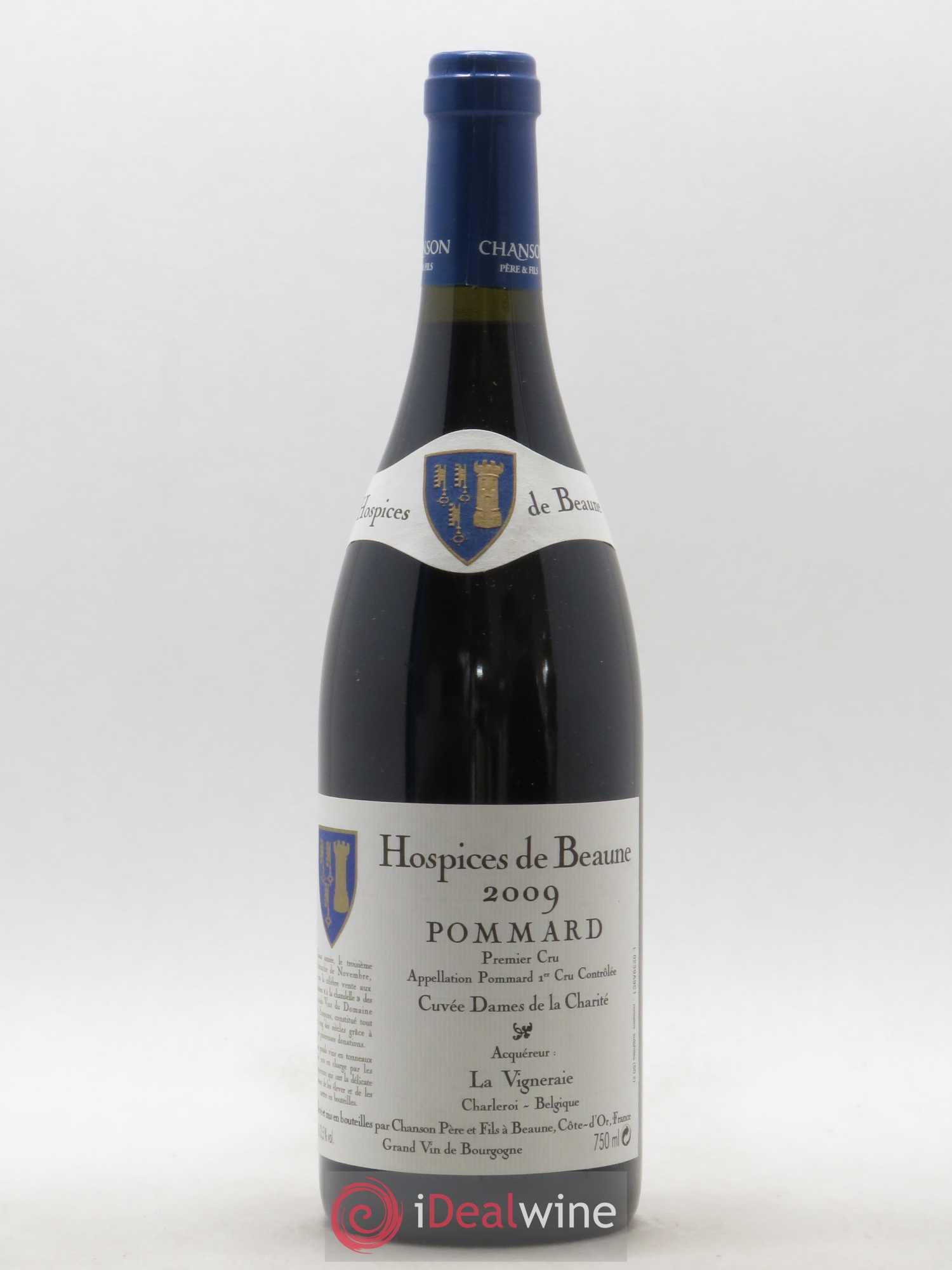 Pommard 1er Cru Cuvée Dame de la Charité Hospices de Beaune Mise Chanson 2009 - Posten von 1 Flasche - 0