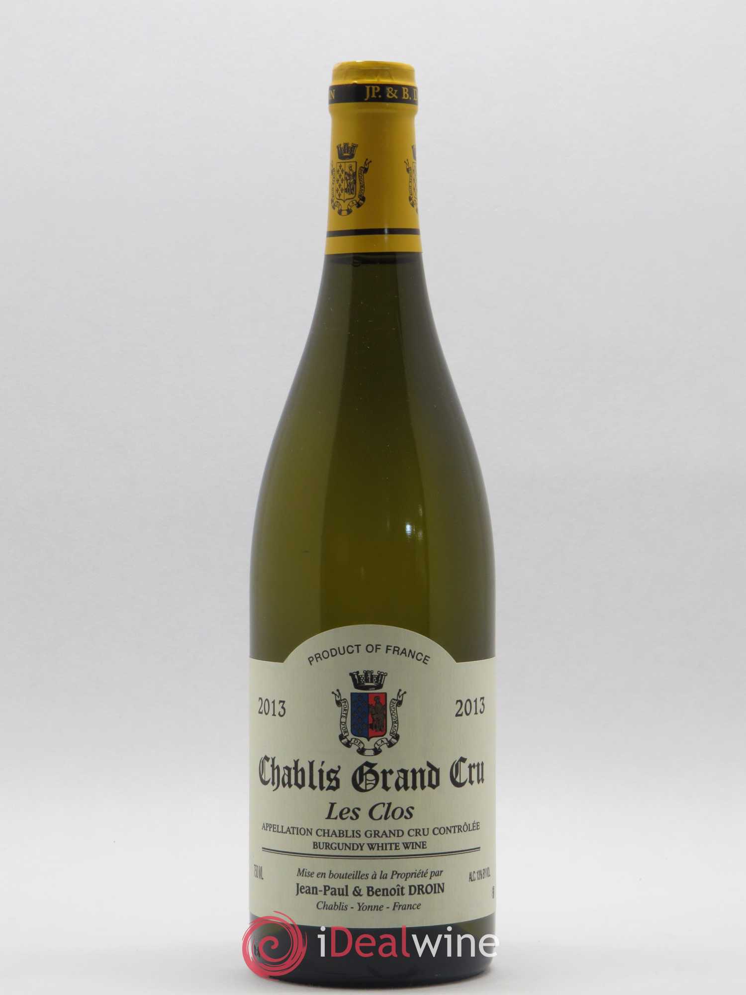 Chablis Grand Cru Les Clos Jean-Paul & Benoît Droin (Domaine) 2013 - Lot de 1 bouteille - 0