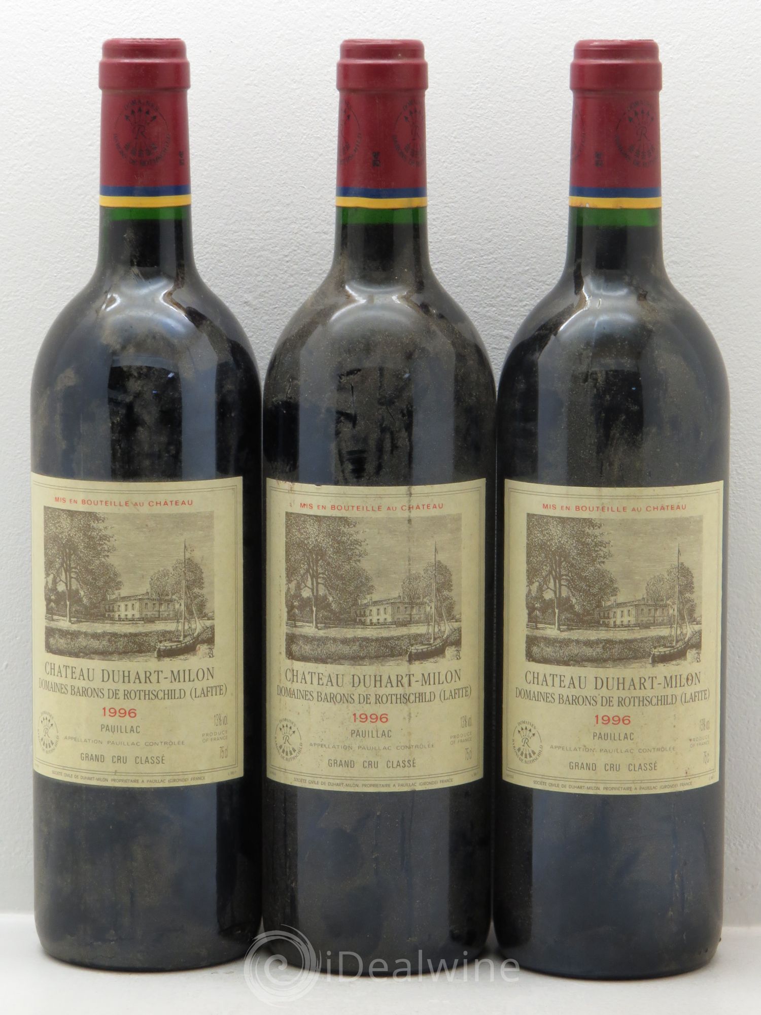 Château Duhart-Milon 4ème Grand Cru Classé 1996 - Lot de 3 bouteilles - 0