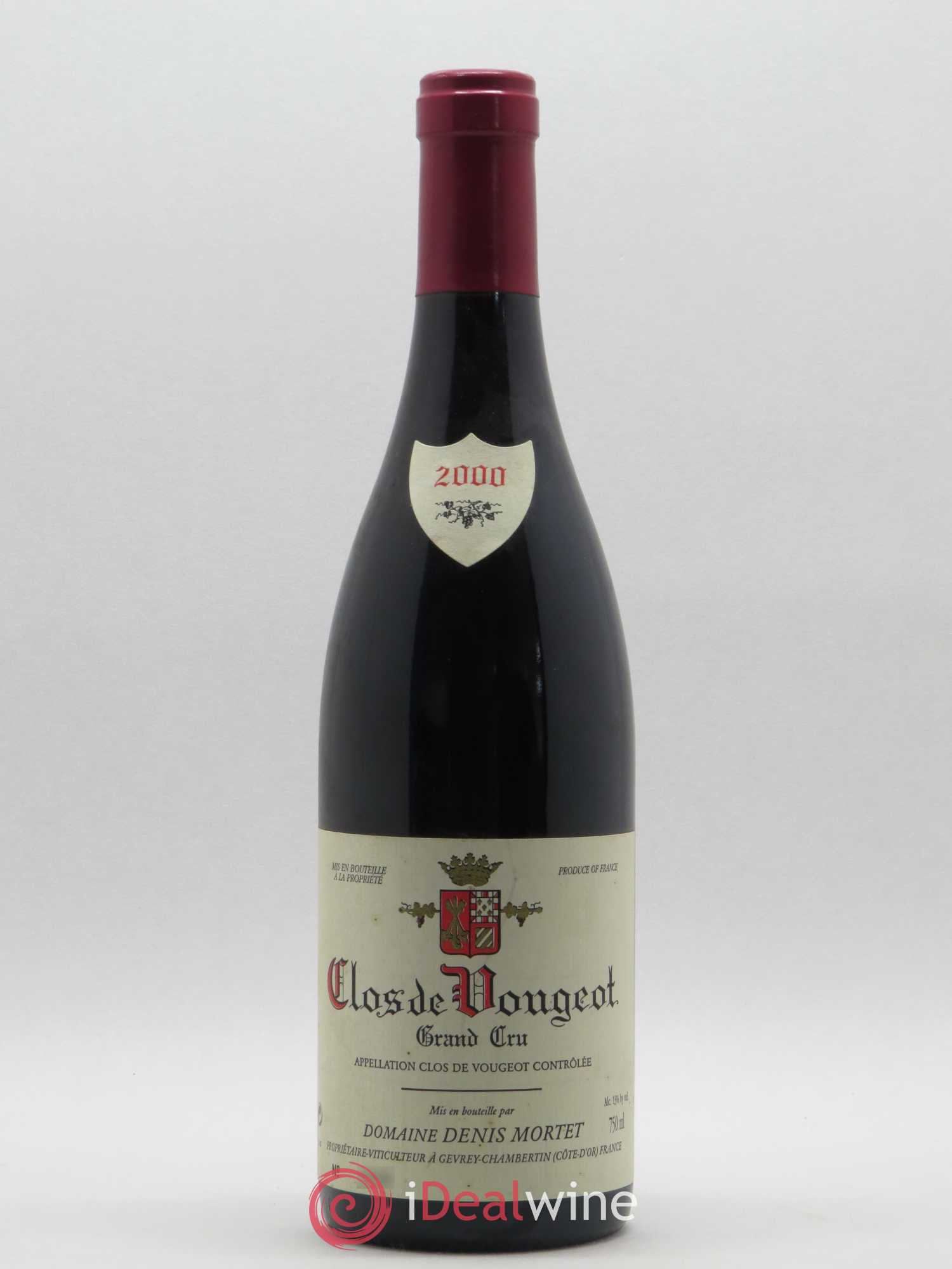 Clos de Vougeot Grand Cru Denis Mortet (Domaine) 2000 - Lot de 1 bouteille - 0