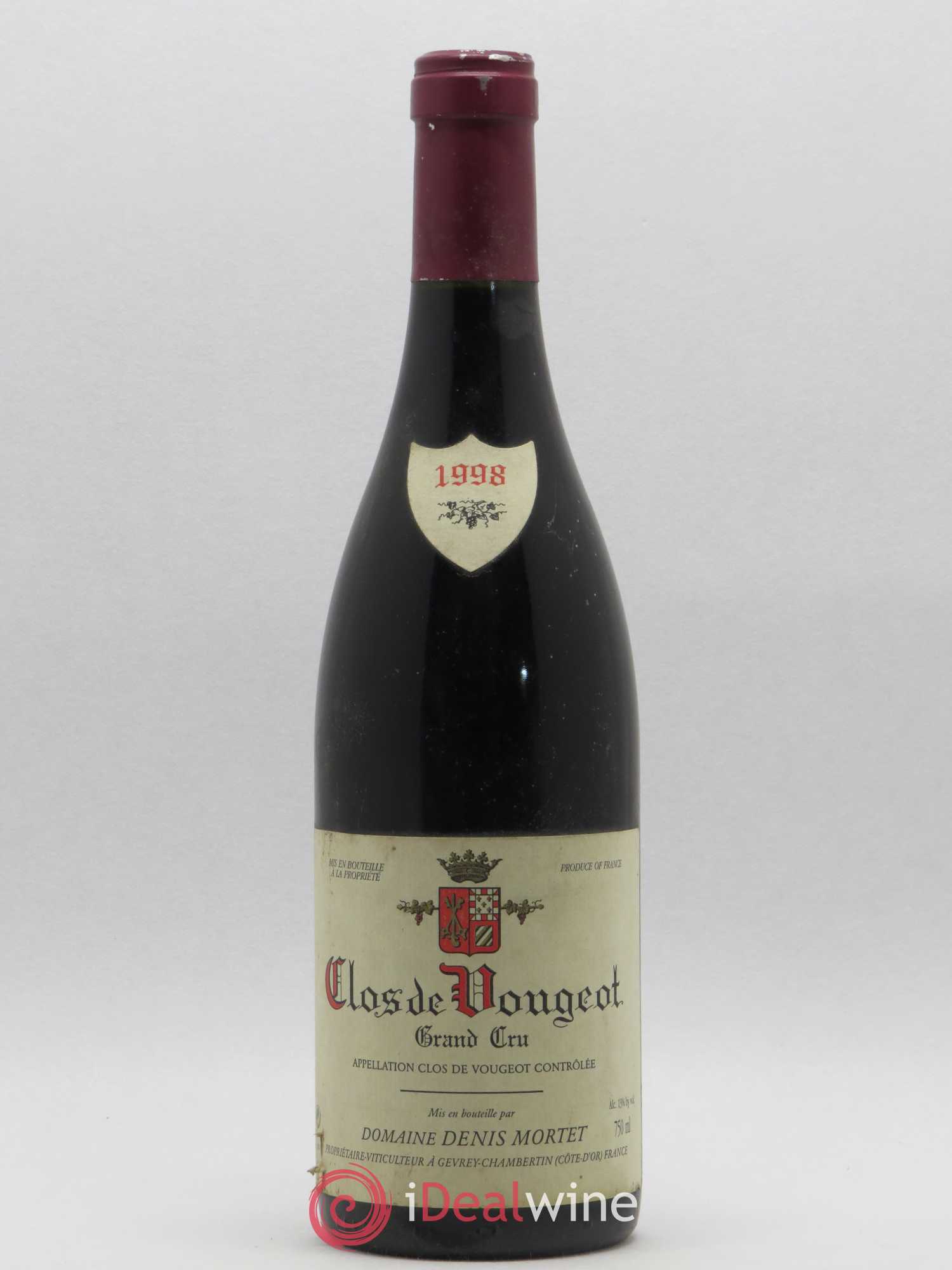 Clos de Vougeot Grand Cru Denis Mortet (Domaine) 1998 - Lot de 1 bouteille - 0