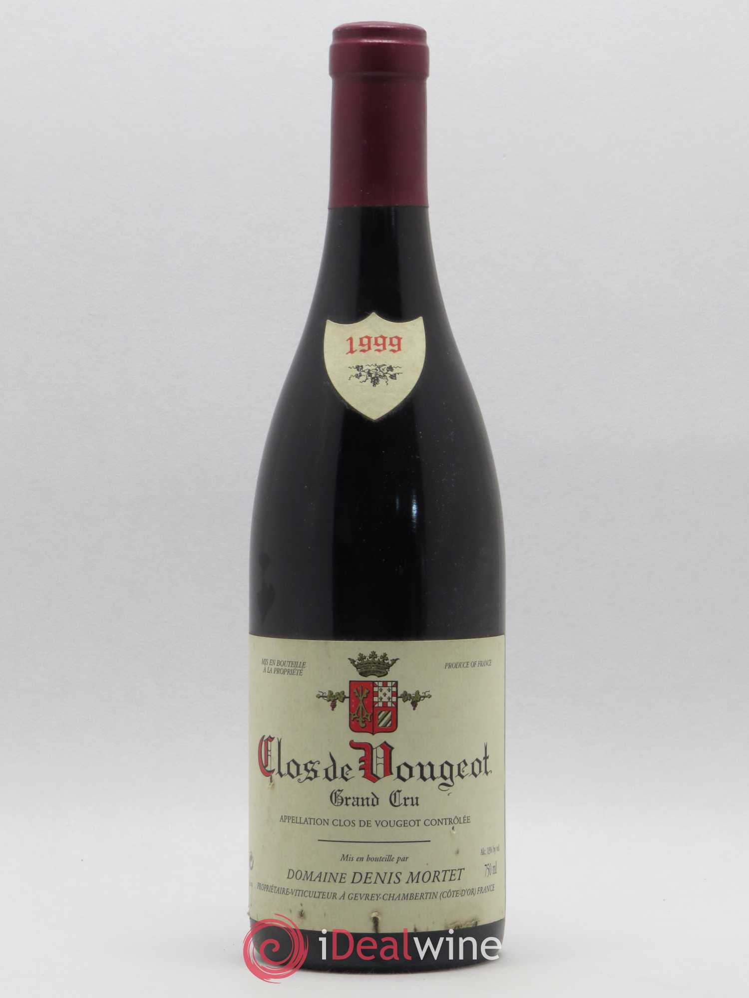 Clos de Vougeot Grand Cru Denis Mortet (Domaine) 1999 - Lot de 1 bouteille - 0