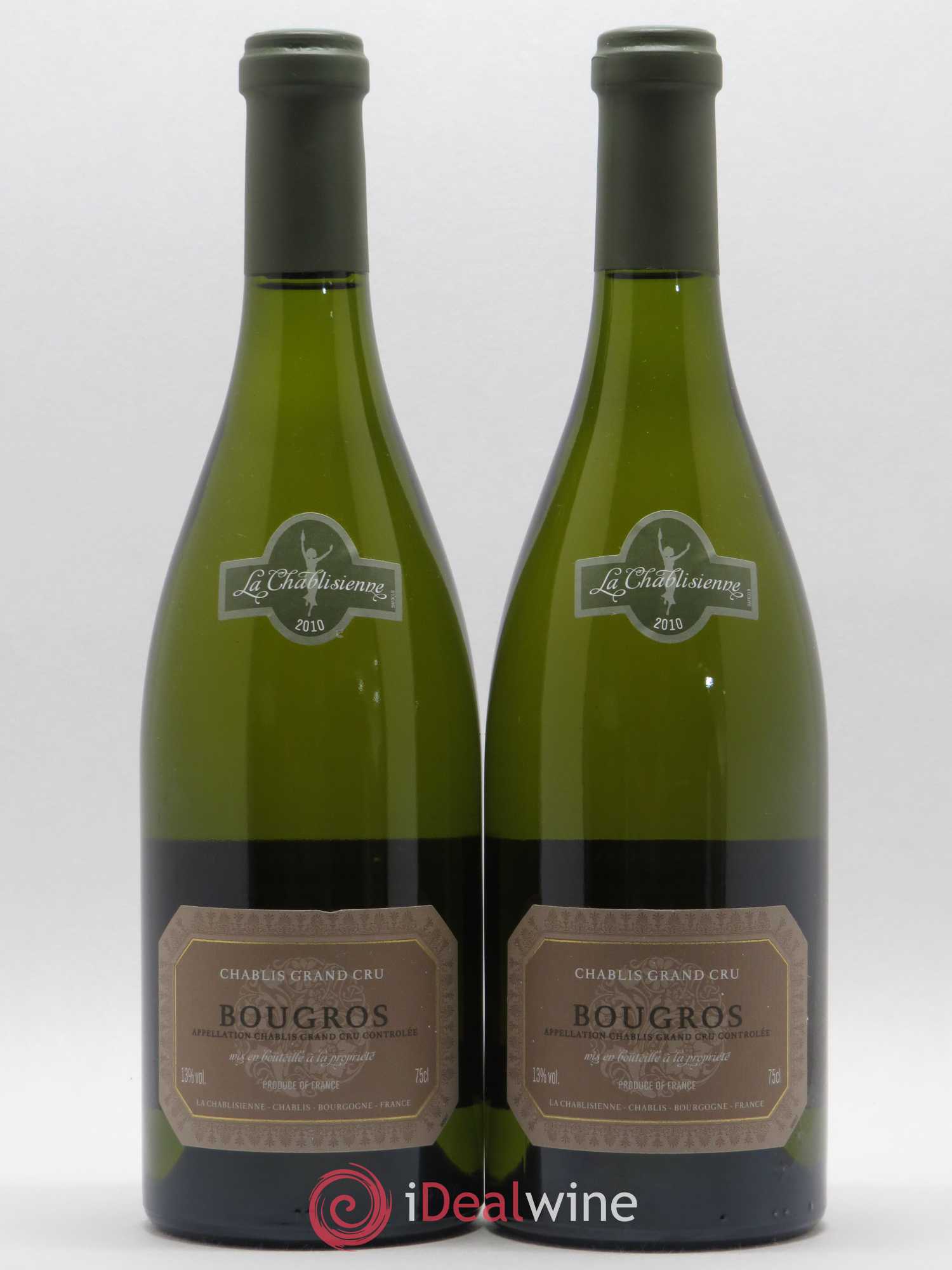 Chablis Grand Cru Bougros La Chablisienne 2010 - Lot de 2 bouteilles - 0