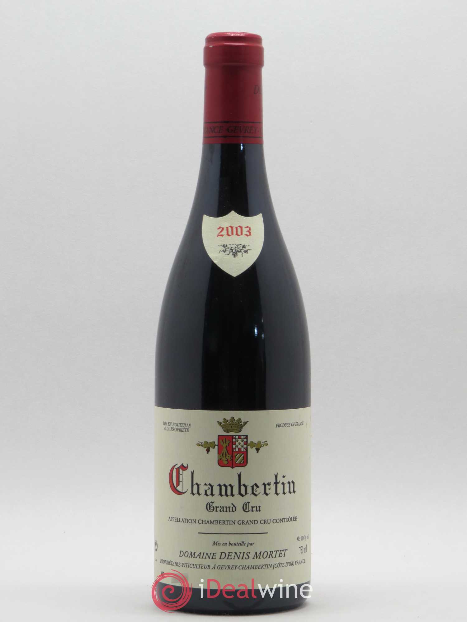Chambertin Grand Cru Denis Mortet (Domaine) 2003 - Lot de 1 bouteille - 0