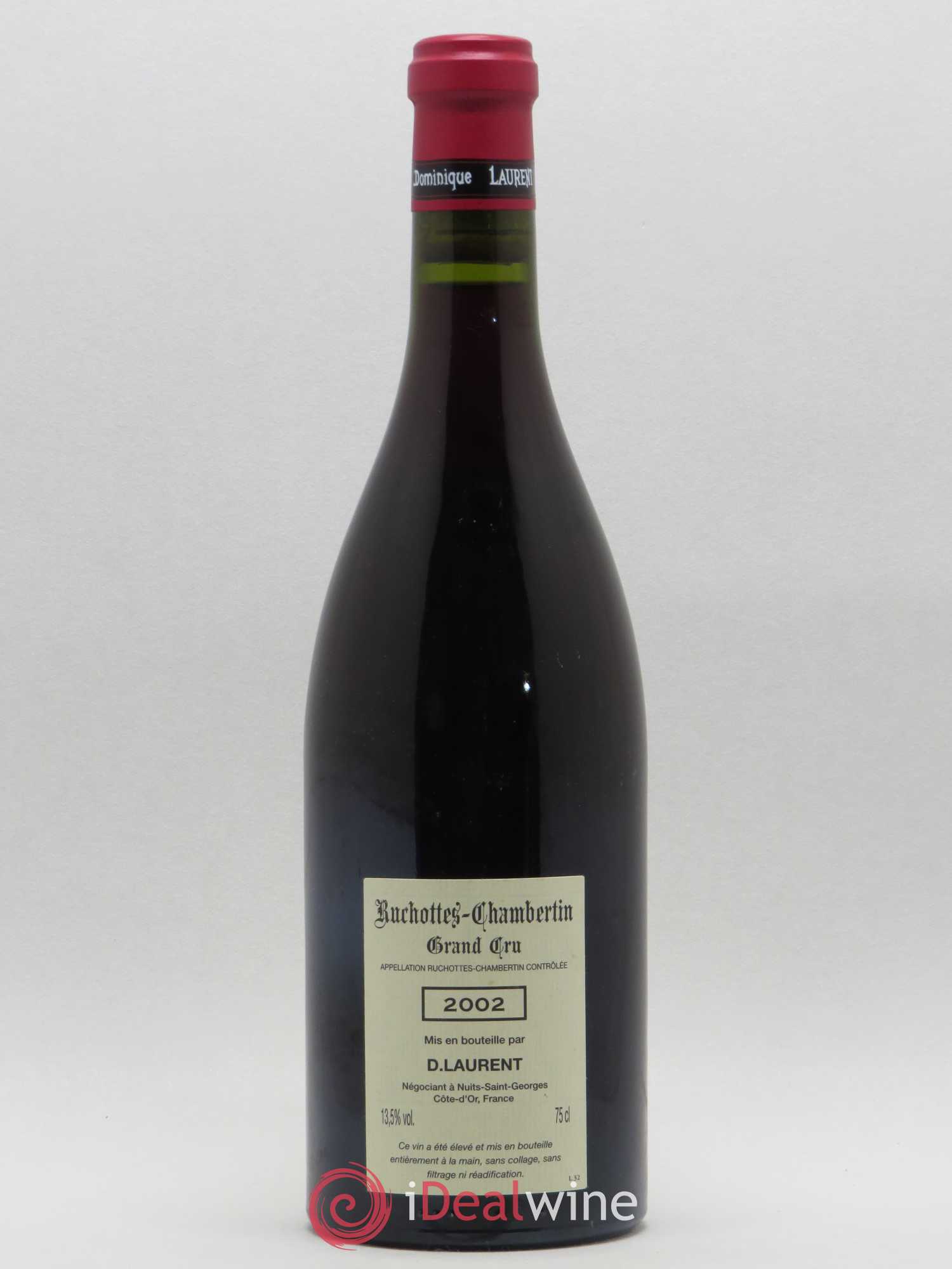 Ruchottes-Chambertin Grand Cru Vieilles vignes Dominique Laurent 2002 - Lot de 1 bouteille - 1