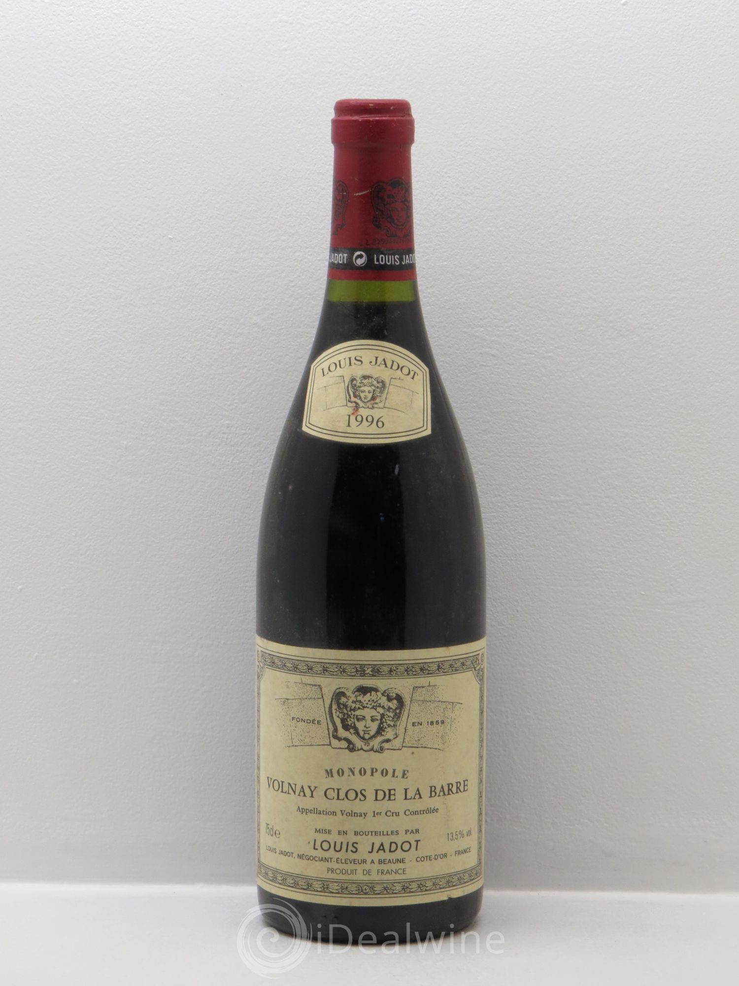 Volnay 1er Cru Clos de la Barre Monopole Maison Louis Jadot 1996 - Lot de 1 bouteille - 0