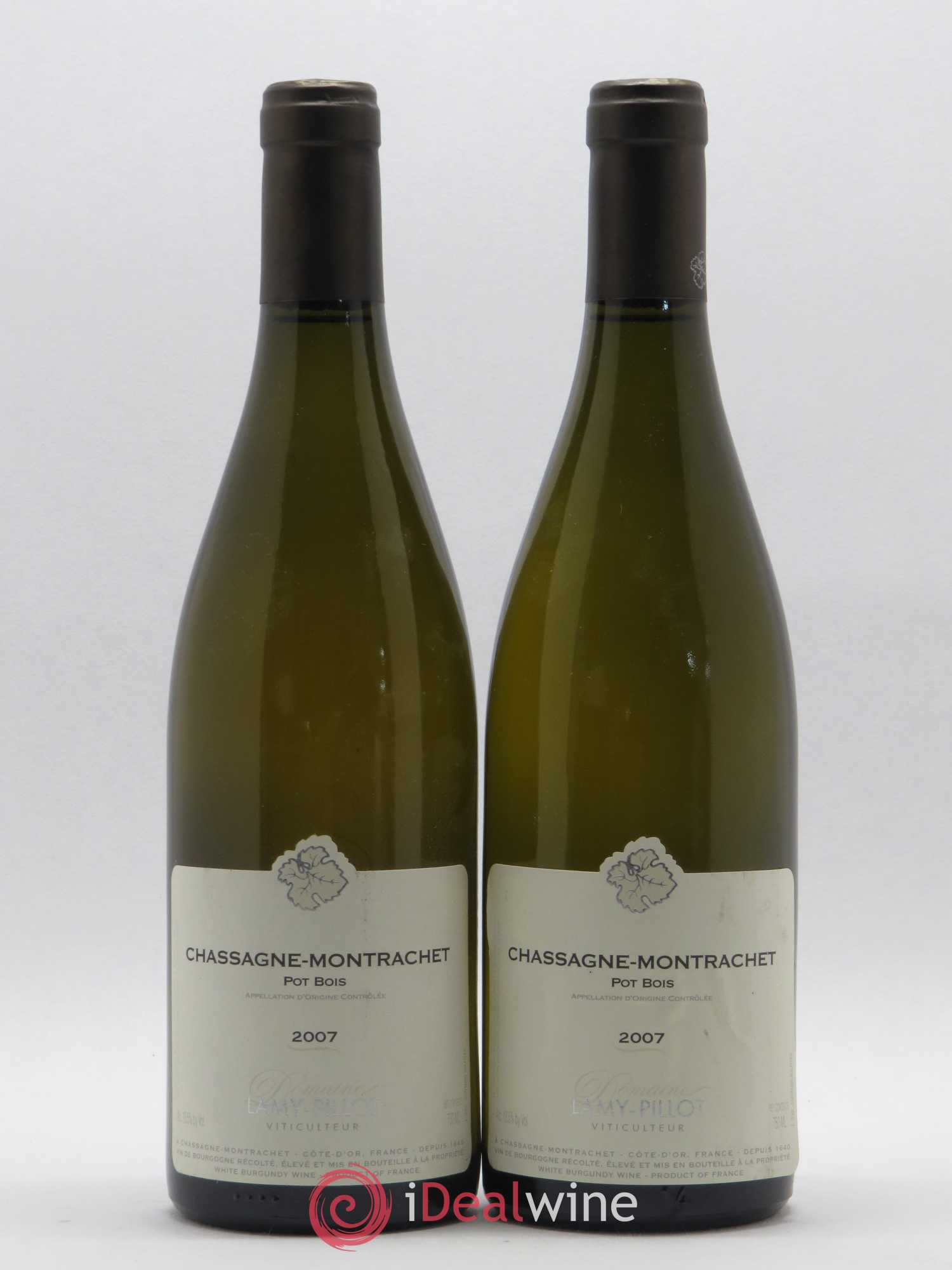 Chassagne-Montrachet Pot Bois Lamy Pillot 2007 - Posten von 2 Flaschen - 0