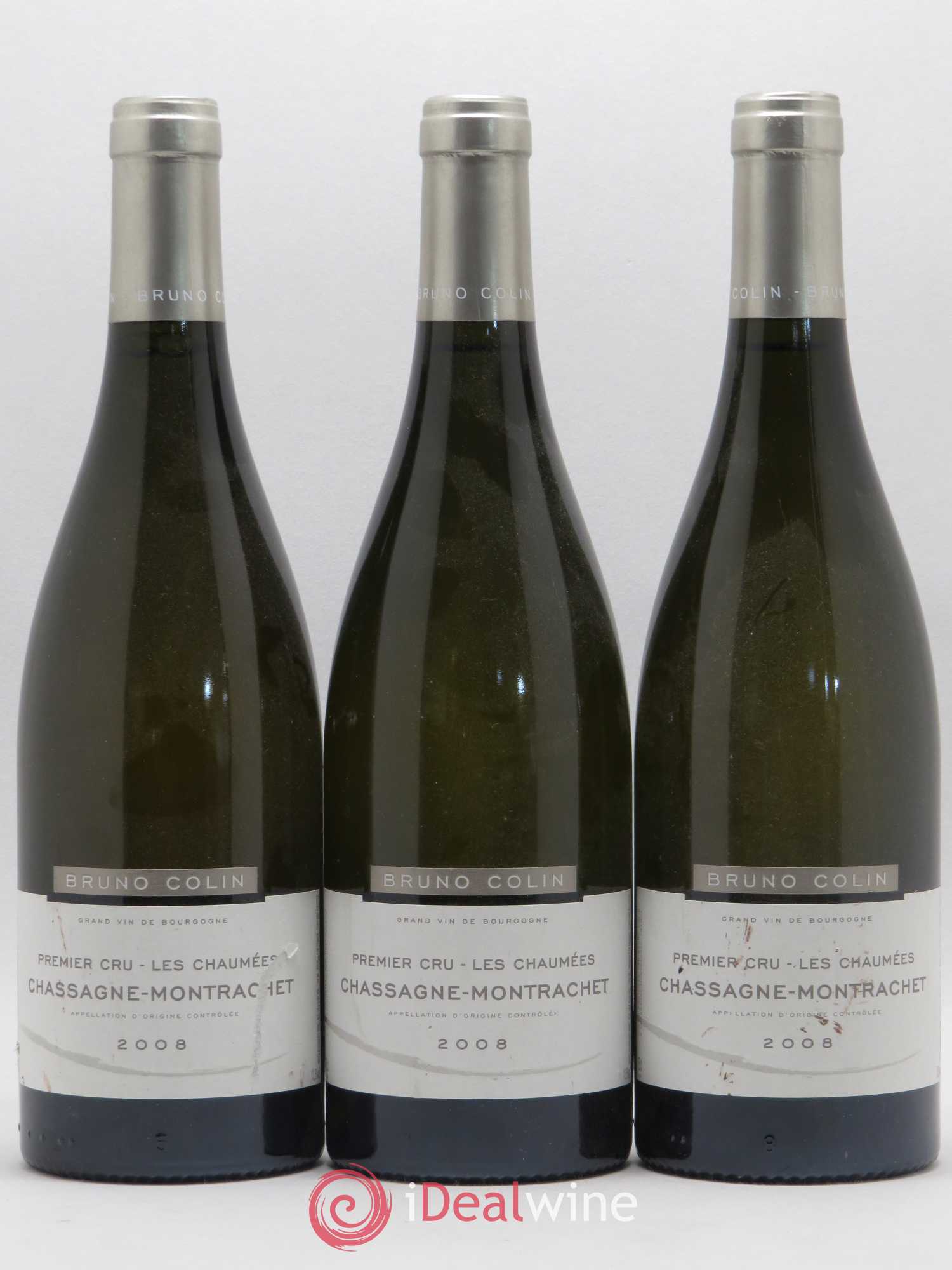 Chassagne-Montrachet 1er Cru Les Chaumées Bruno Colin 2008 - Lotto di 3 bottiglie - 0