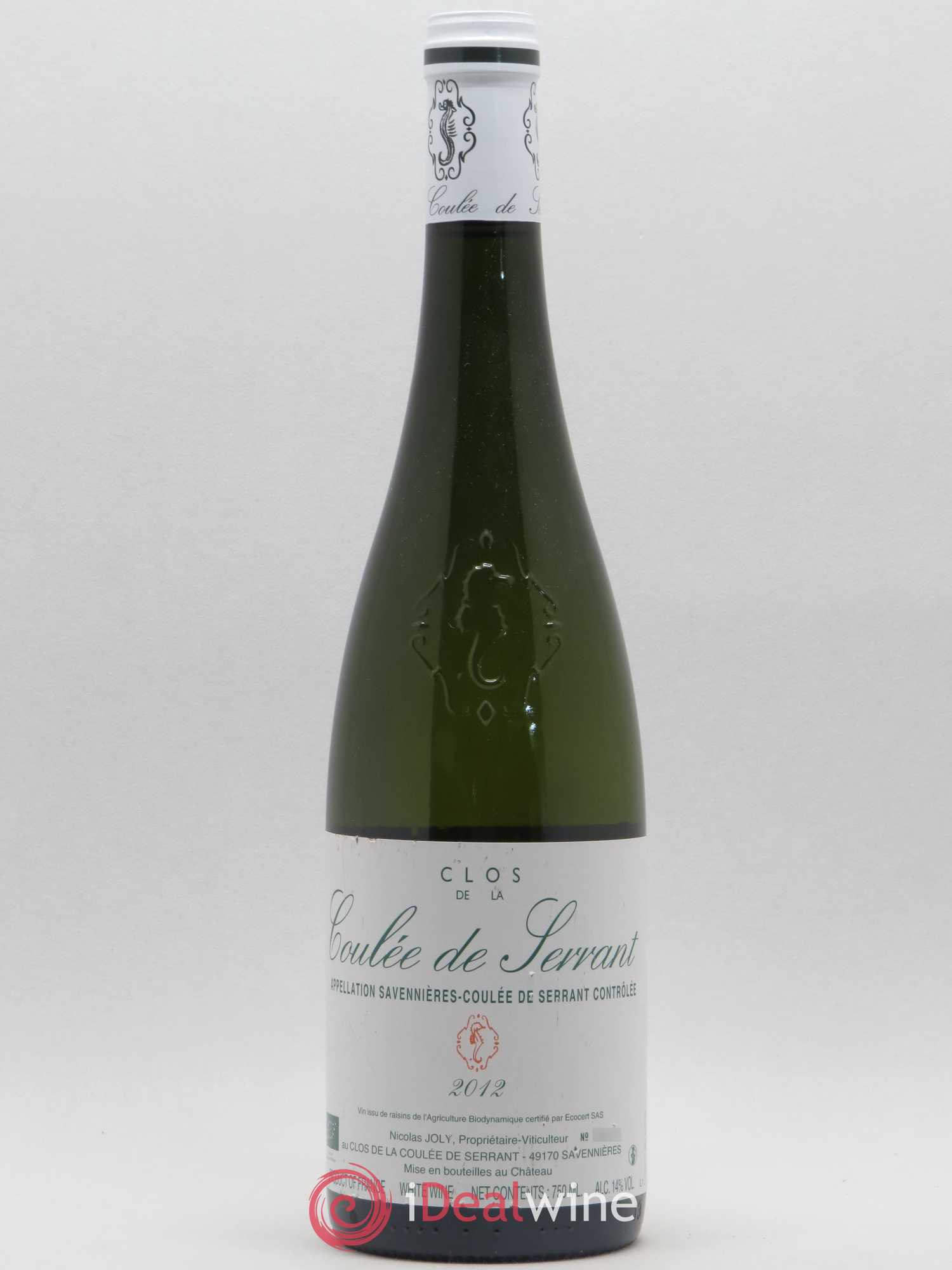 Savennières Clos de la Coulée de Serrant Vignobles de la Coulée de Serrant - Nicolas Joly 2012 - Lot de 1 bouteille - 0
