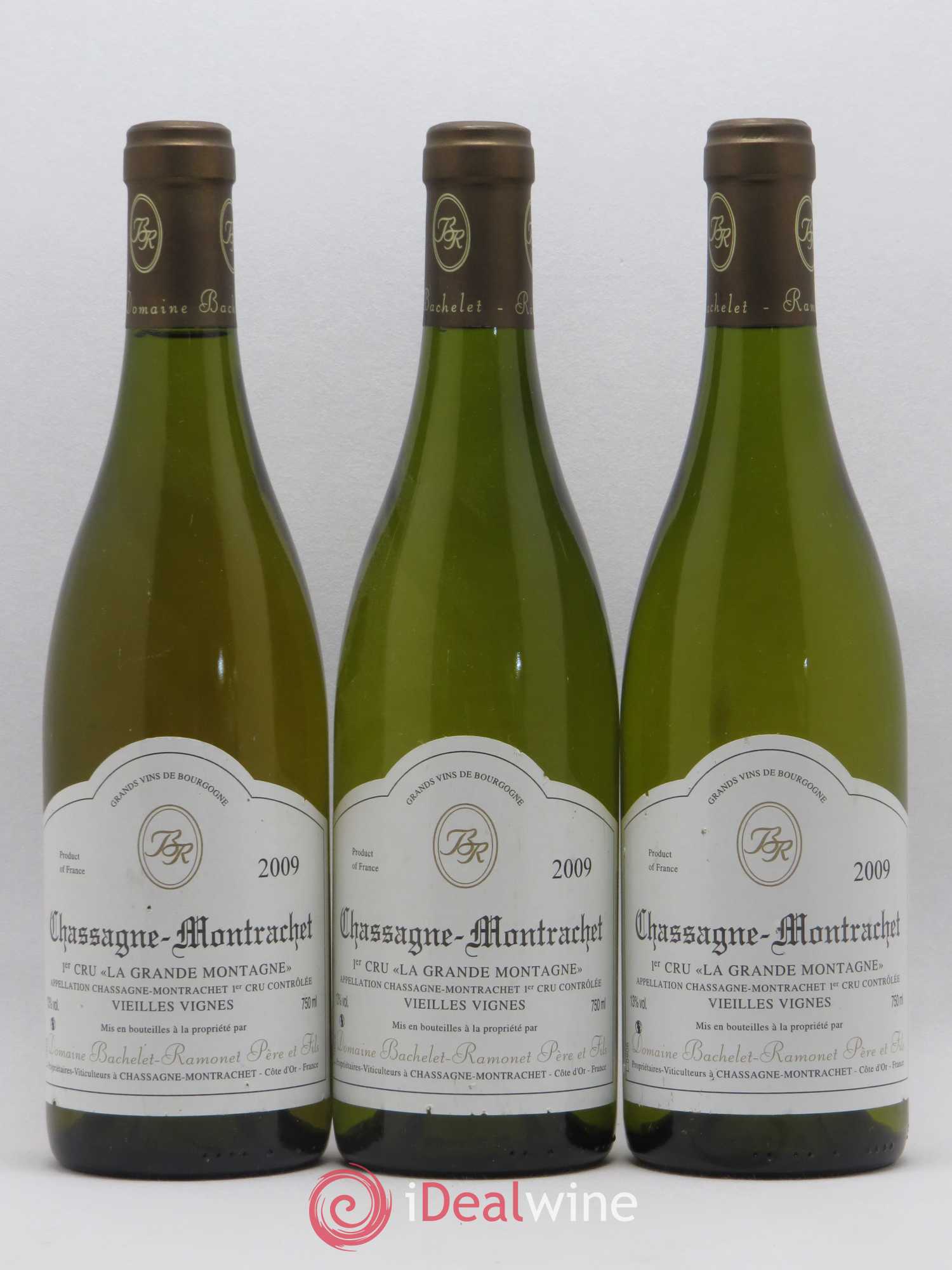 Chassagne-Montrachet 1er Cru La Grande Montagne Vieilles vignes Bachelet-Ramonet 2009 - Posten von 3 Flaschen - 0