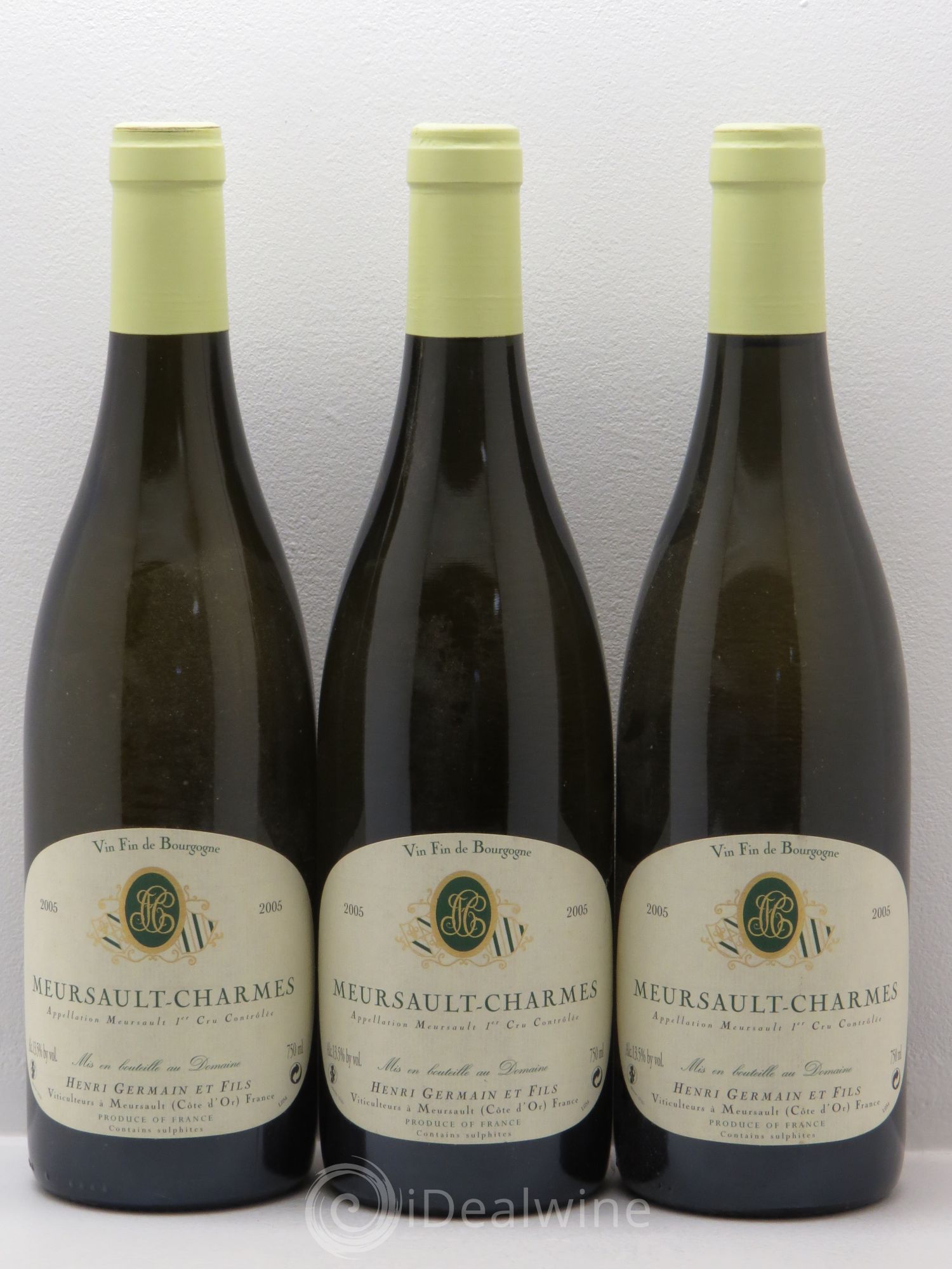 Meursault 1er Cru Henri Germain 2005 - Lot de 3 bouteilles - 0