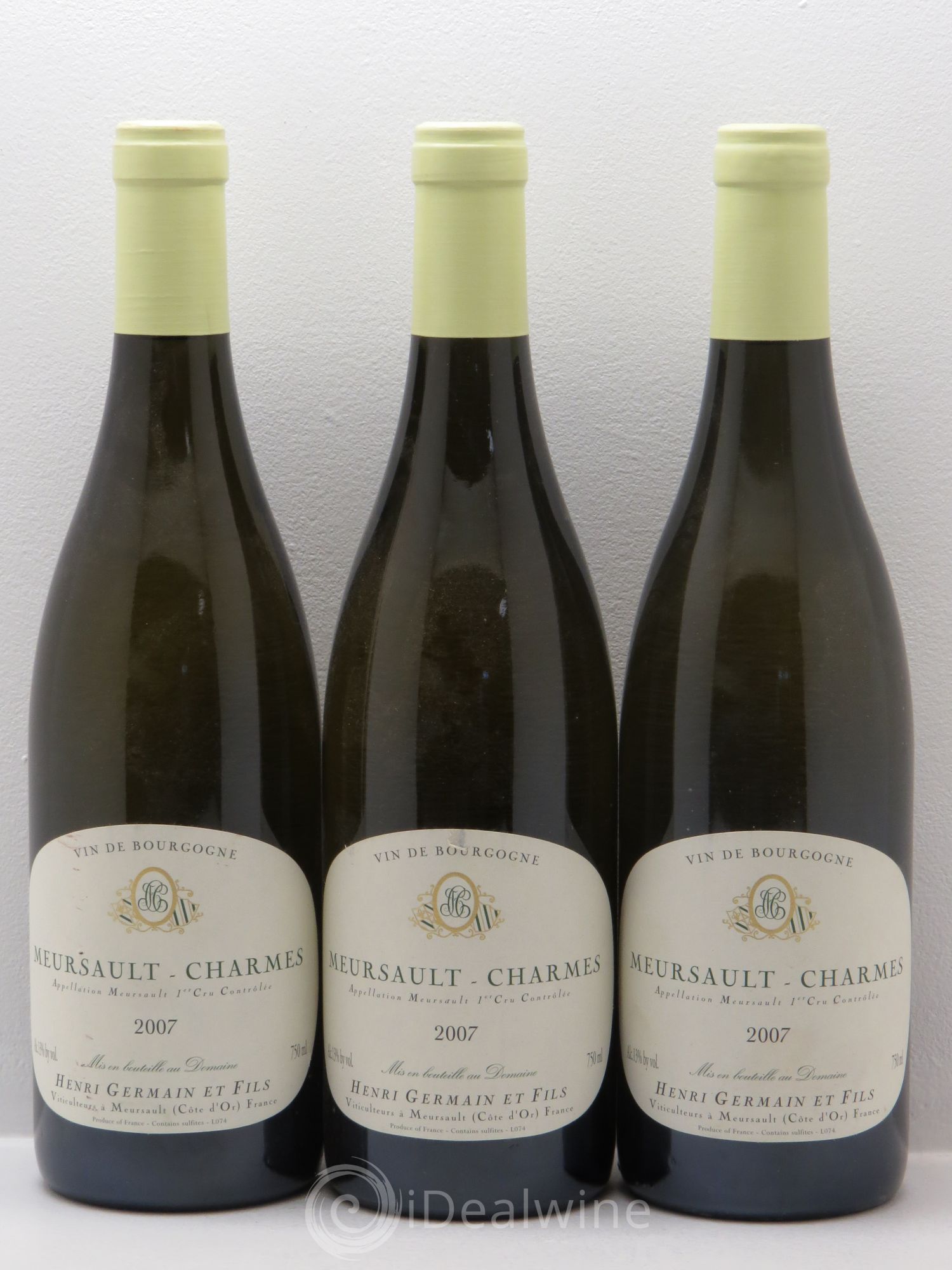 Meursault 1er Cru Henri Germain 2007 - Lot de 3 bouteilles - 0