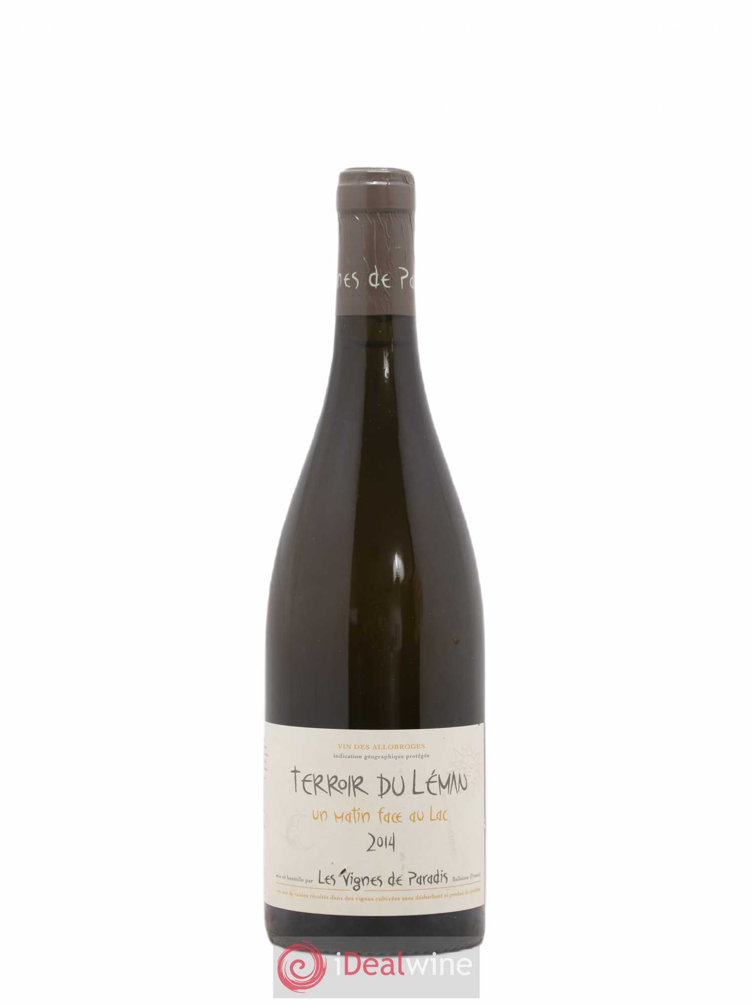 Vin des Allobroges Terroir du Léman Un matin face au Lac Les Vignes de Paradis 2014 - Lot de 1 bouteille - 0