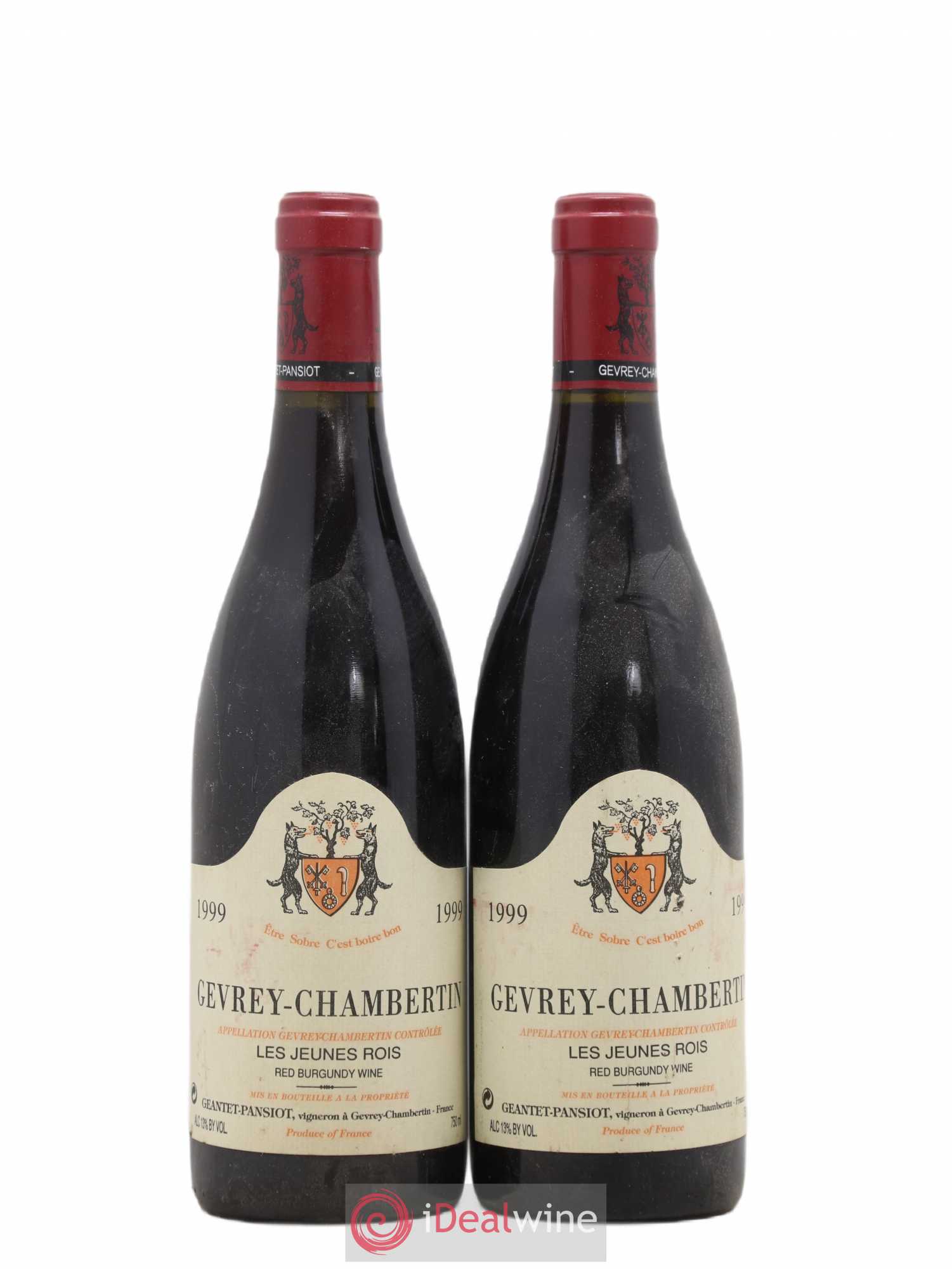 Gevrey-Chambertin Les Jeunes Rois Geantet-Pansiot 1999 - Lot de 2 bouteilles - 0